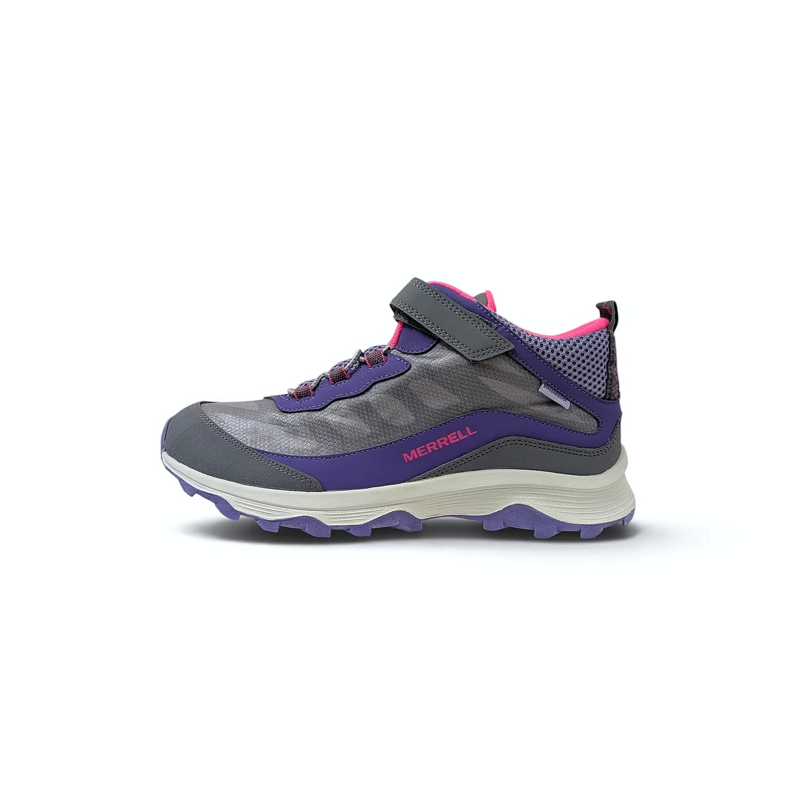Merrell Moab Speed Mid A-C Waterproof Mädchen Wanderschuhe - Grey-Pink-Purple