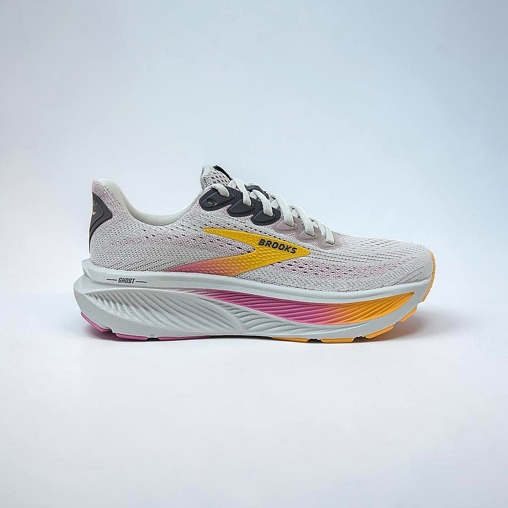 Brooks Ghost 17 Damen Laufschuh -Oyster-Apricot-Pink