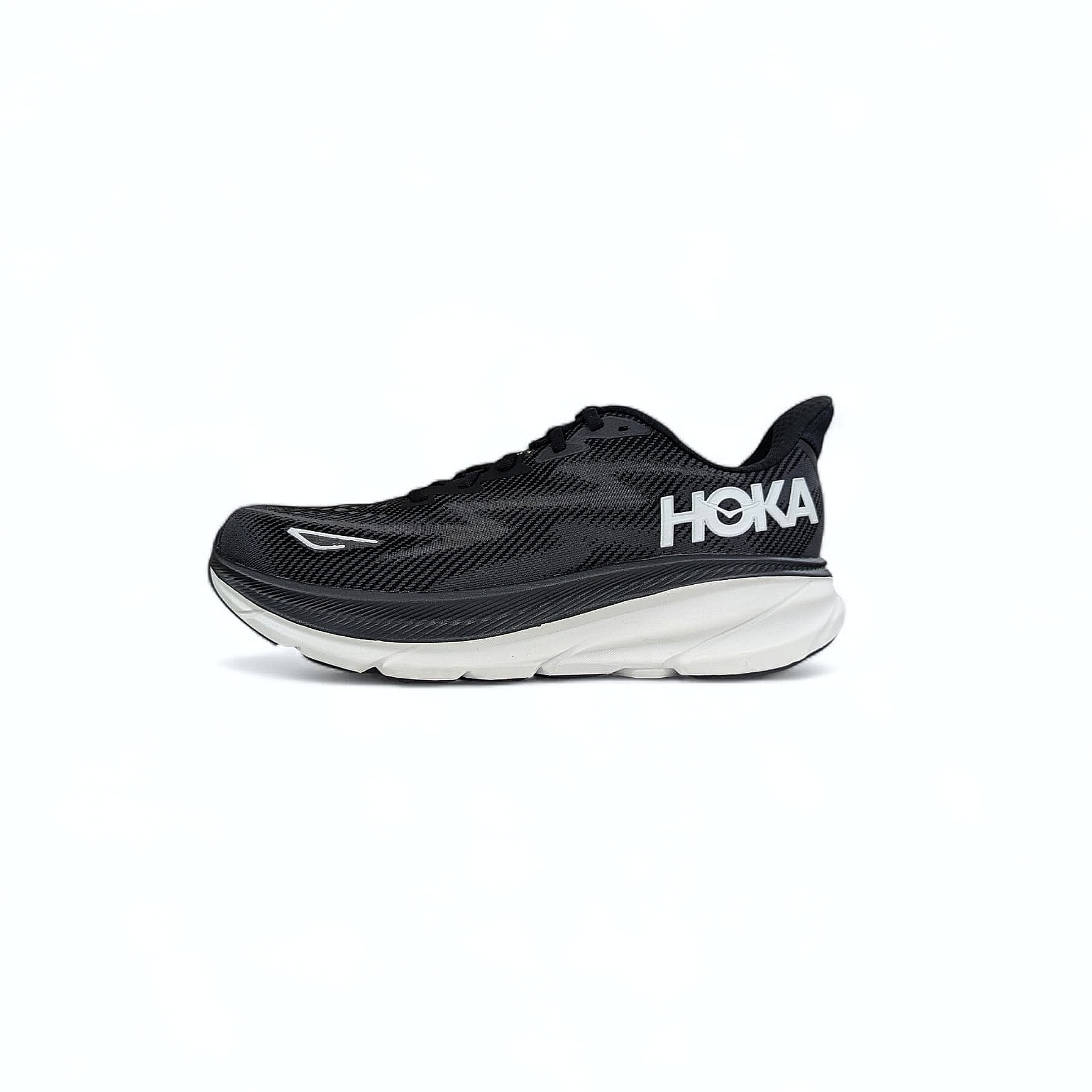Black Hoka W Clifton 9 Wide Damen Laufschuhe