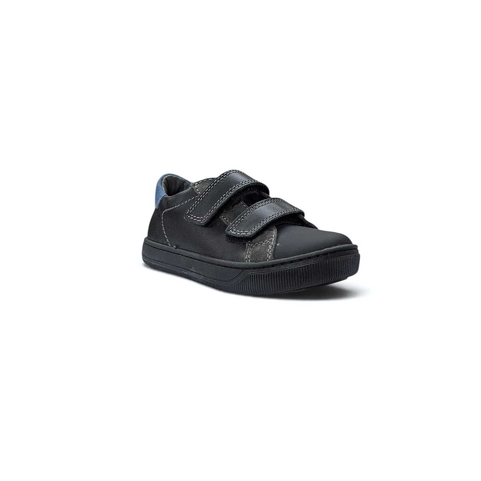 NATURINO Isaac VL Klett-Sneaker – Nero-Antracite-Azzurro