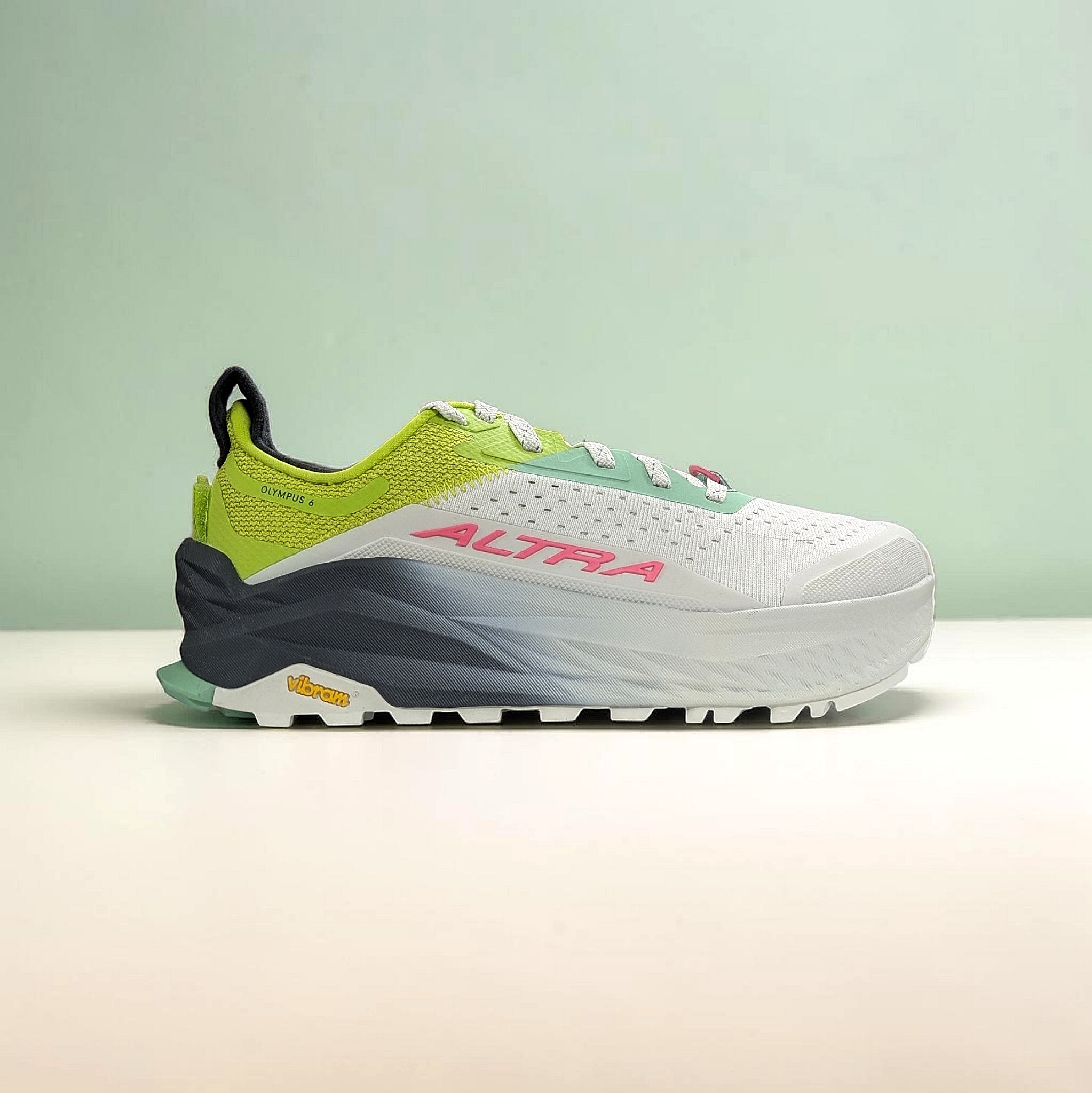 Gray LIme Altra W Olympus 6 Damen Trail Laufschuhe