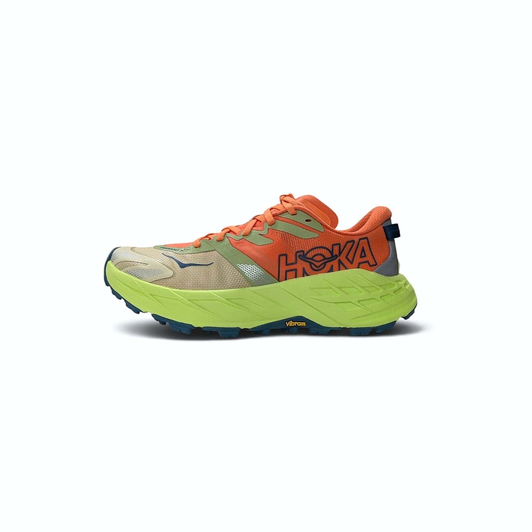 HOKA W Speedgoat 7 Damen Trailrunning-Schuhe Persimmon - Neon Yuzu