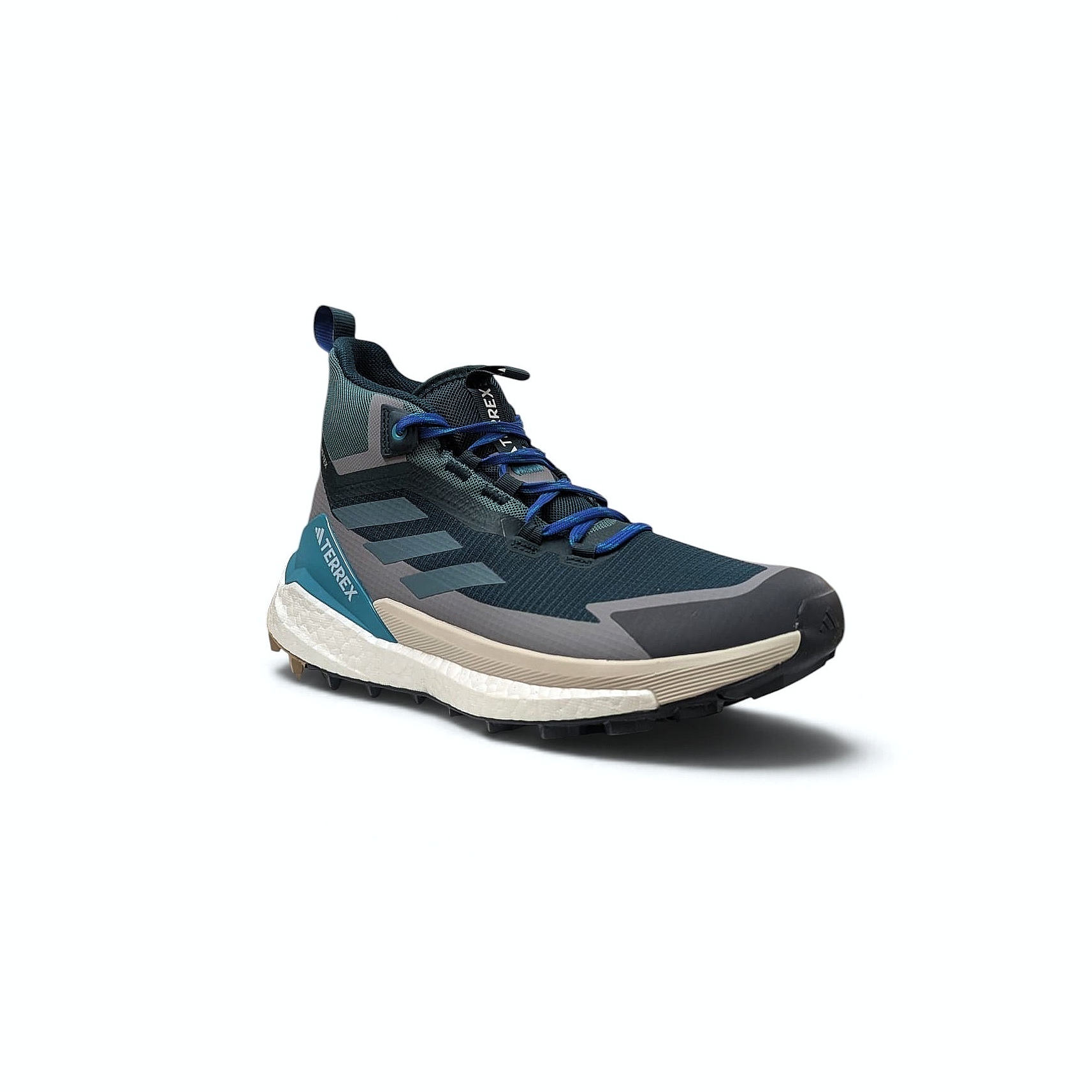 Adidas Terrex Free Hiker 2.0 GTX Herren Wanderschuh – Aurora Ivy-Preloved Teal-Grey Three