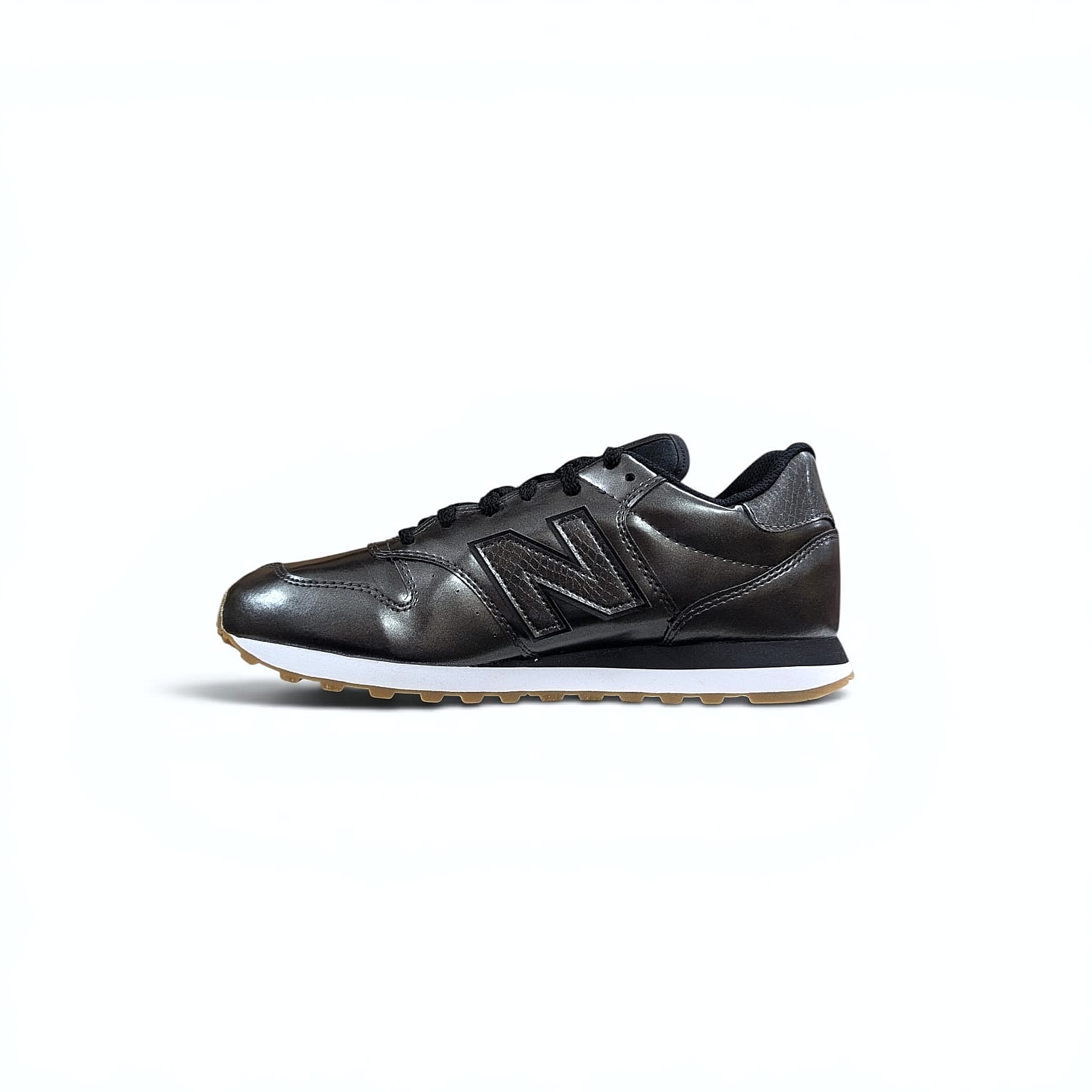 New Balance 500 GW500WR1 Damen-Sneaker – Metallic Silber-Schwarz