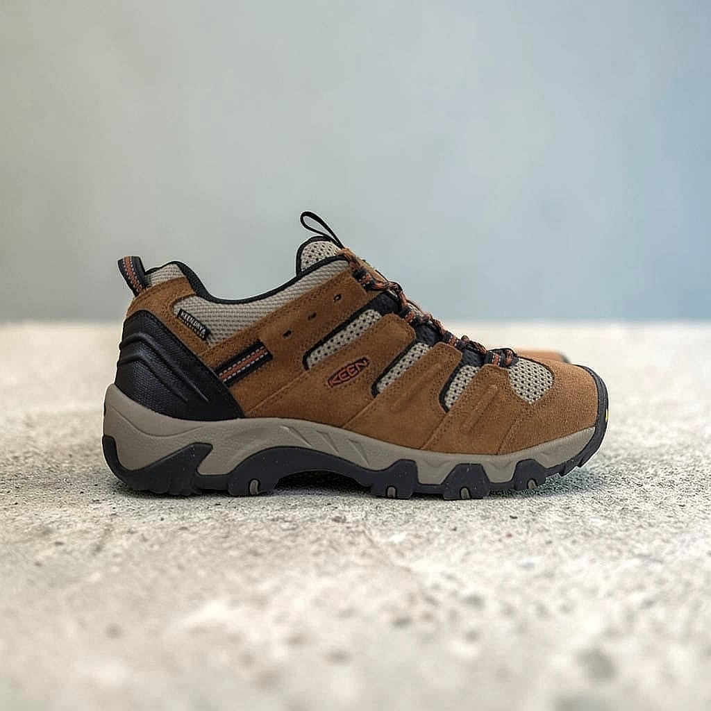 Keen Headout WP Herren Wanderschuhe Bison Fossil Orange