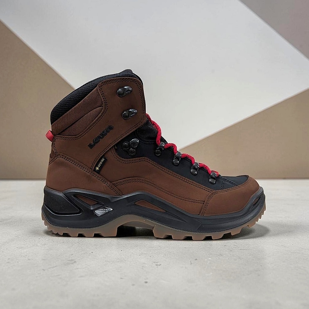 LOWA Renegade GTX Mid Herren Wanderschuhe Mahagoni-Rot