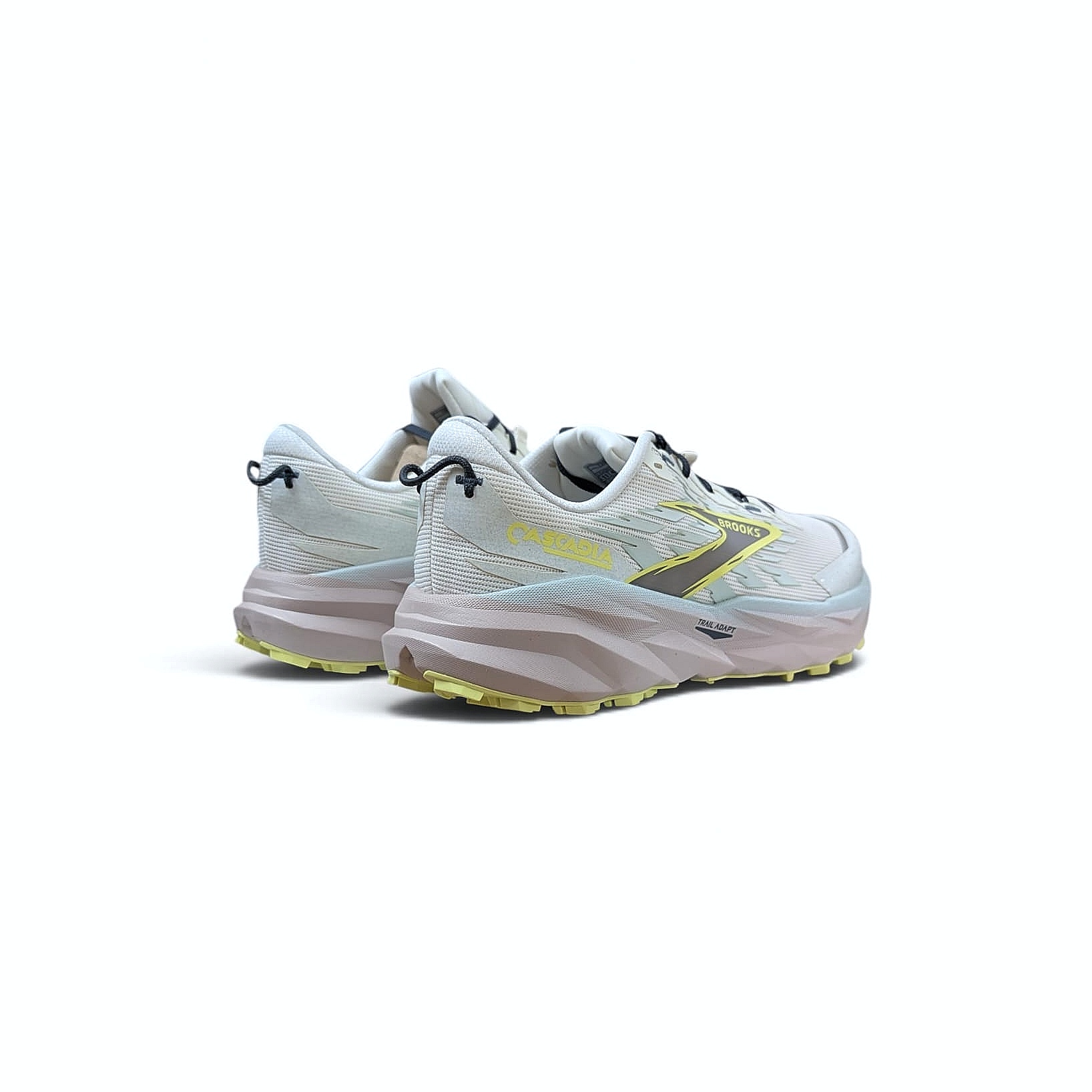 Brooks Cascadia 19 Wide-D Damen Trail-Laufschuh - Coconut -Misty Blue - Ebony