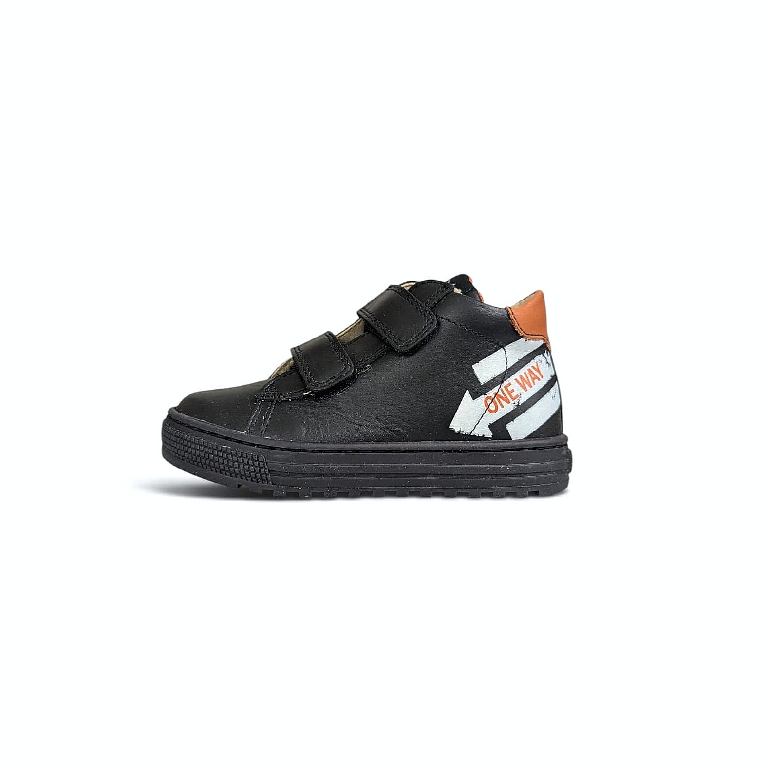 NATURINO Agoraio VL Vitello Sneaker – Nero-Arancio
