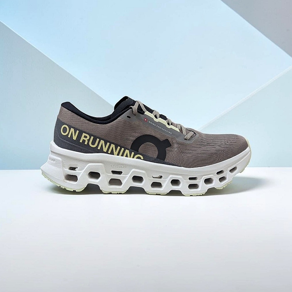 On Cloudmonster 3 Damen Laufschuh Cinder - Ivory