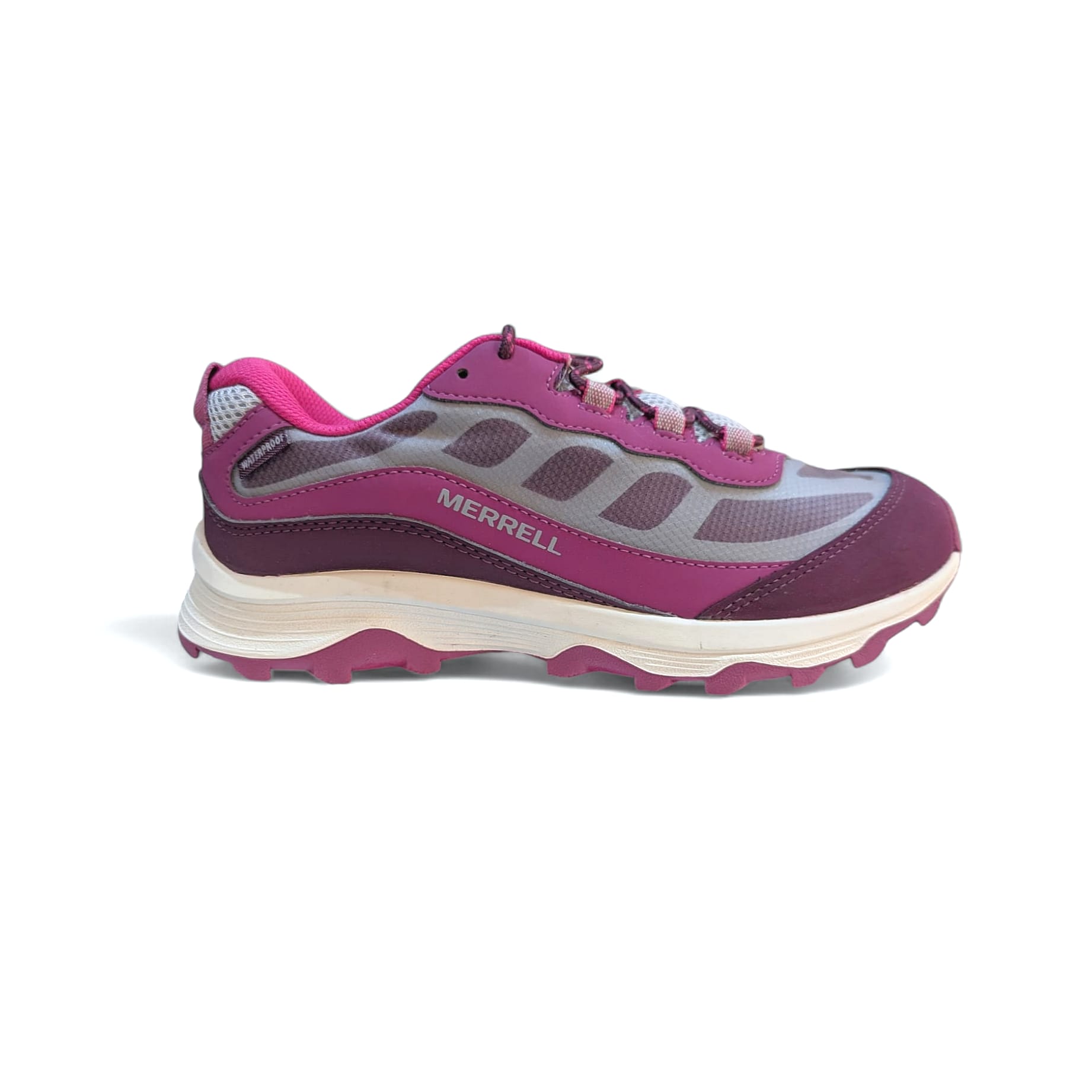 Merrell Moab Speed Low Waterproof Kinder Wanderschuh – Grey-Berry