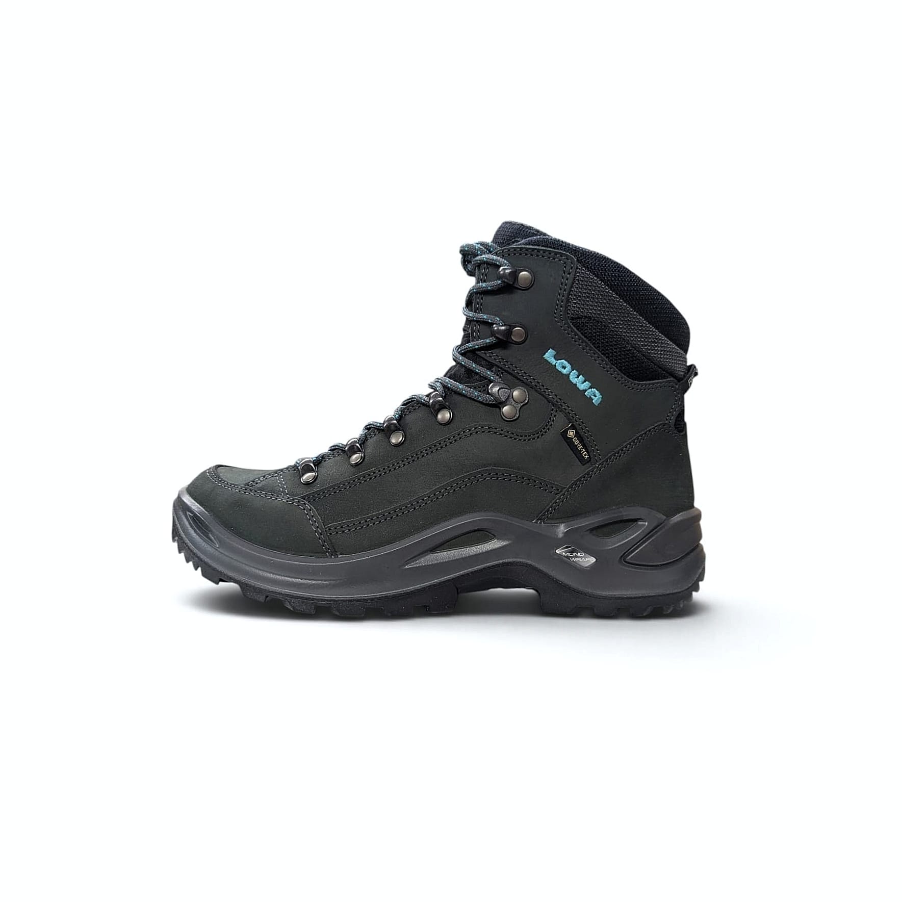 LOWA Renegade GTX Mid Ws Damen Wanderschuh Asphalt-Türkis
