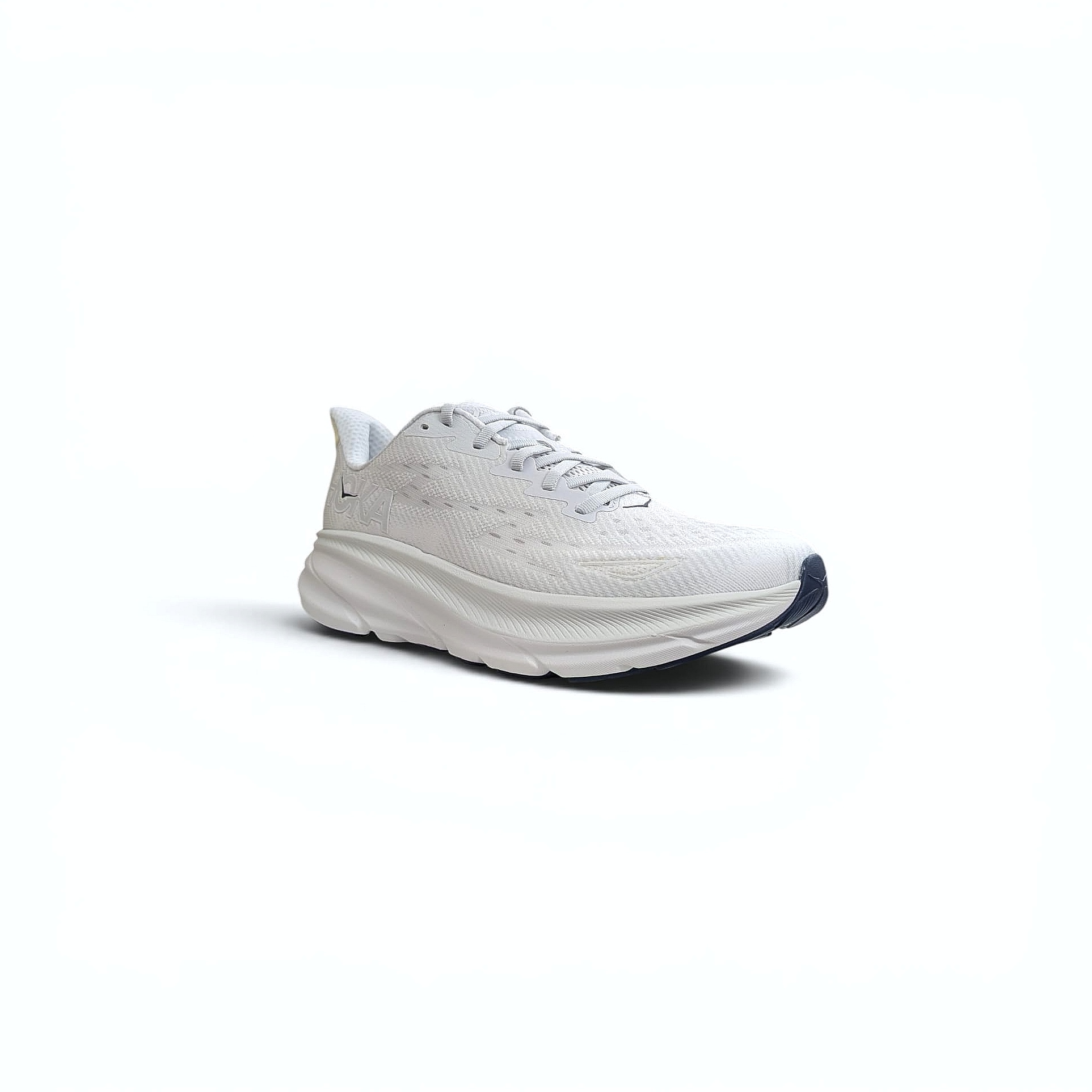 White Grey Hoka W Clifton 9 Damen Laufschuhe