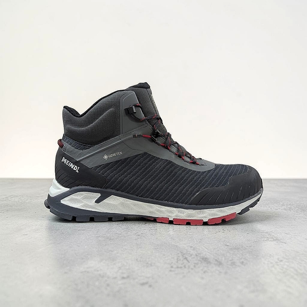 Meindl Power Walker 4.2 Mid Herren Wanderstiefel Anthrazit - Rot