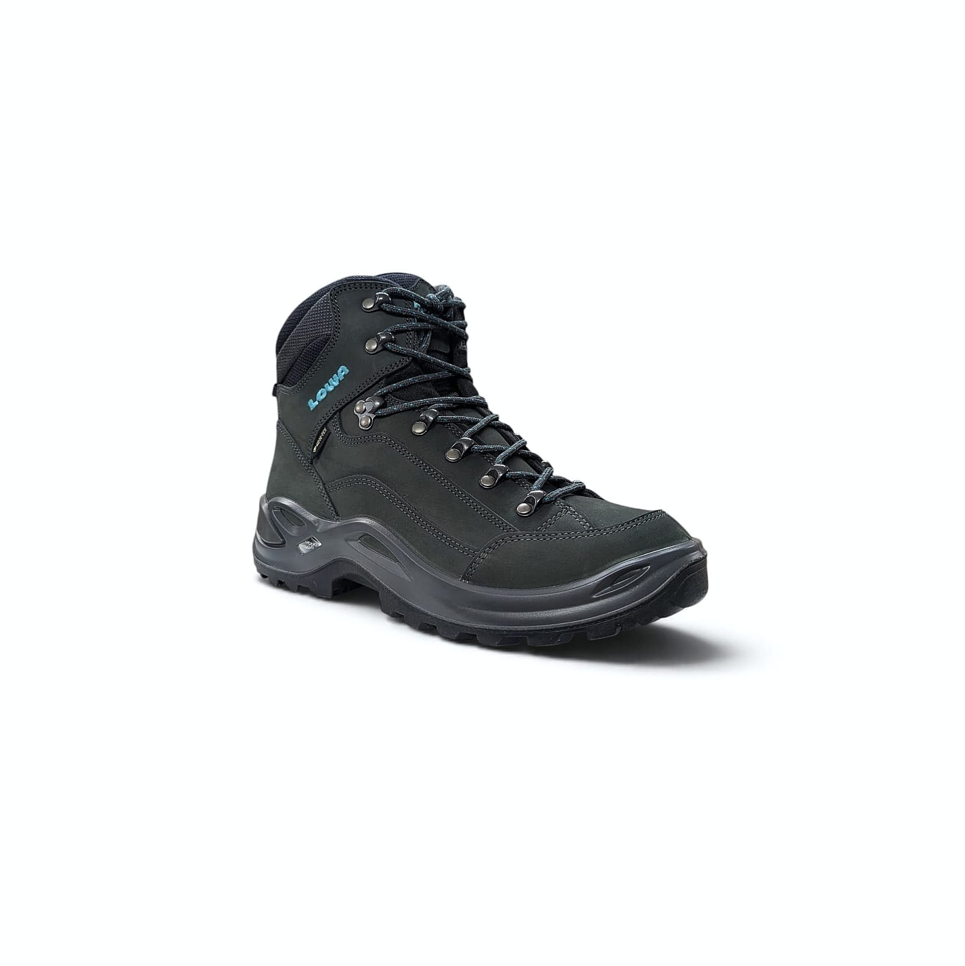 LOWA Renegade GTX Mid Ws Damen Wanderschuh Asphalt-Türkis