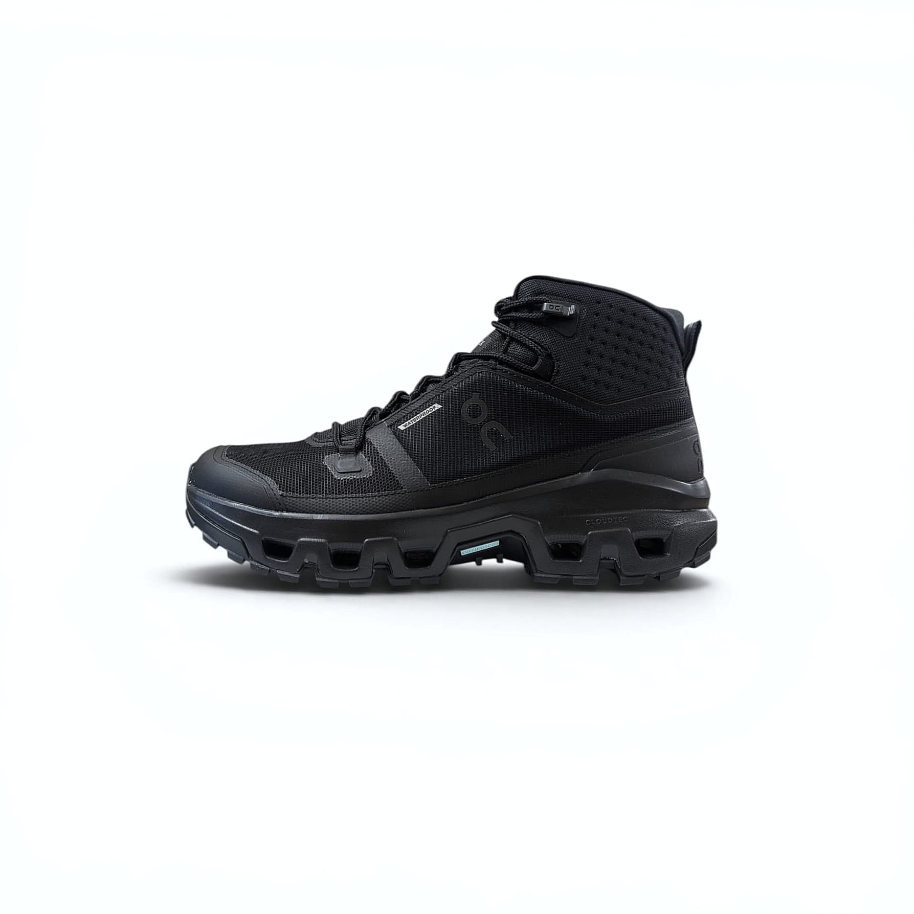 On Cloudrock Mid WP Damen Wanderschuh - Black-Black