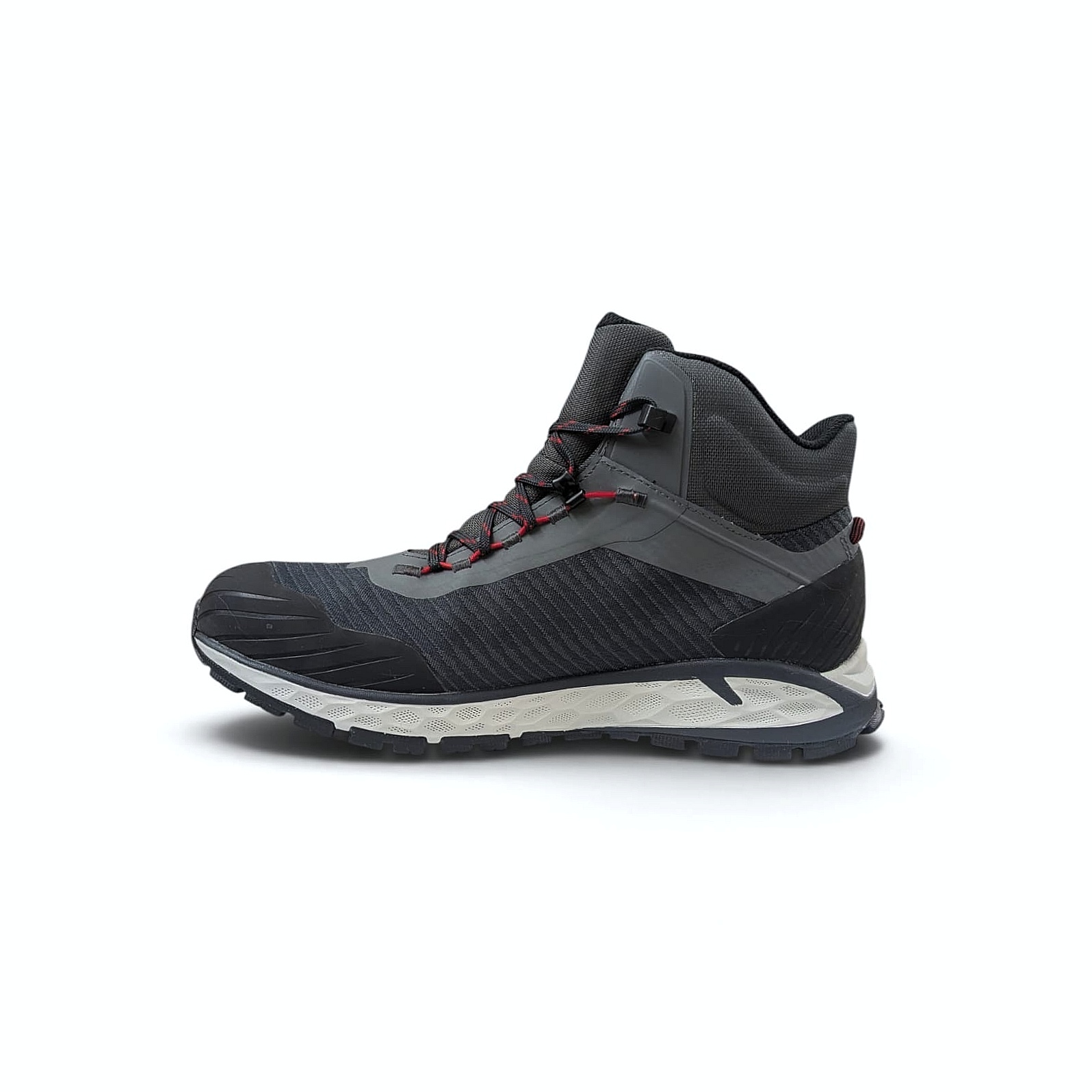 Meindl Power Walker 4.2 Mid Herren Wanderstiefel Anthrazit - Rot