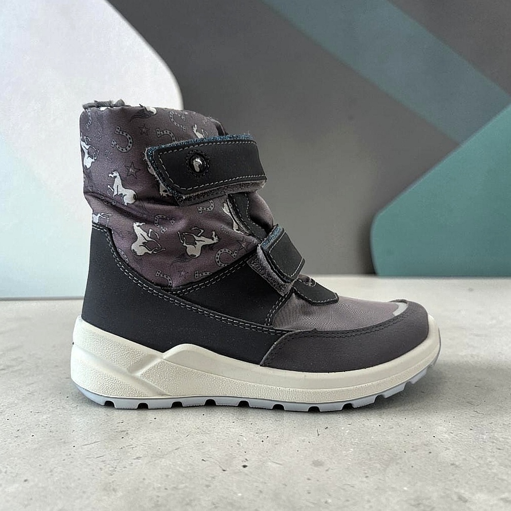 Ricosta Gina Kinder Winterboots mit Klettverschluss - Grigio-Patina