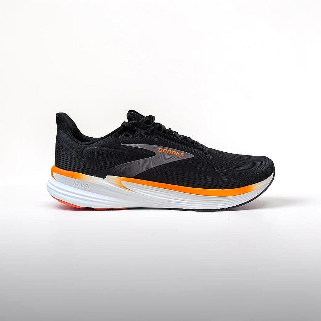 Brooks Revel 8 Herren Laufschuh - Black-Excalibur-Orange