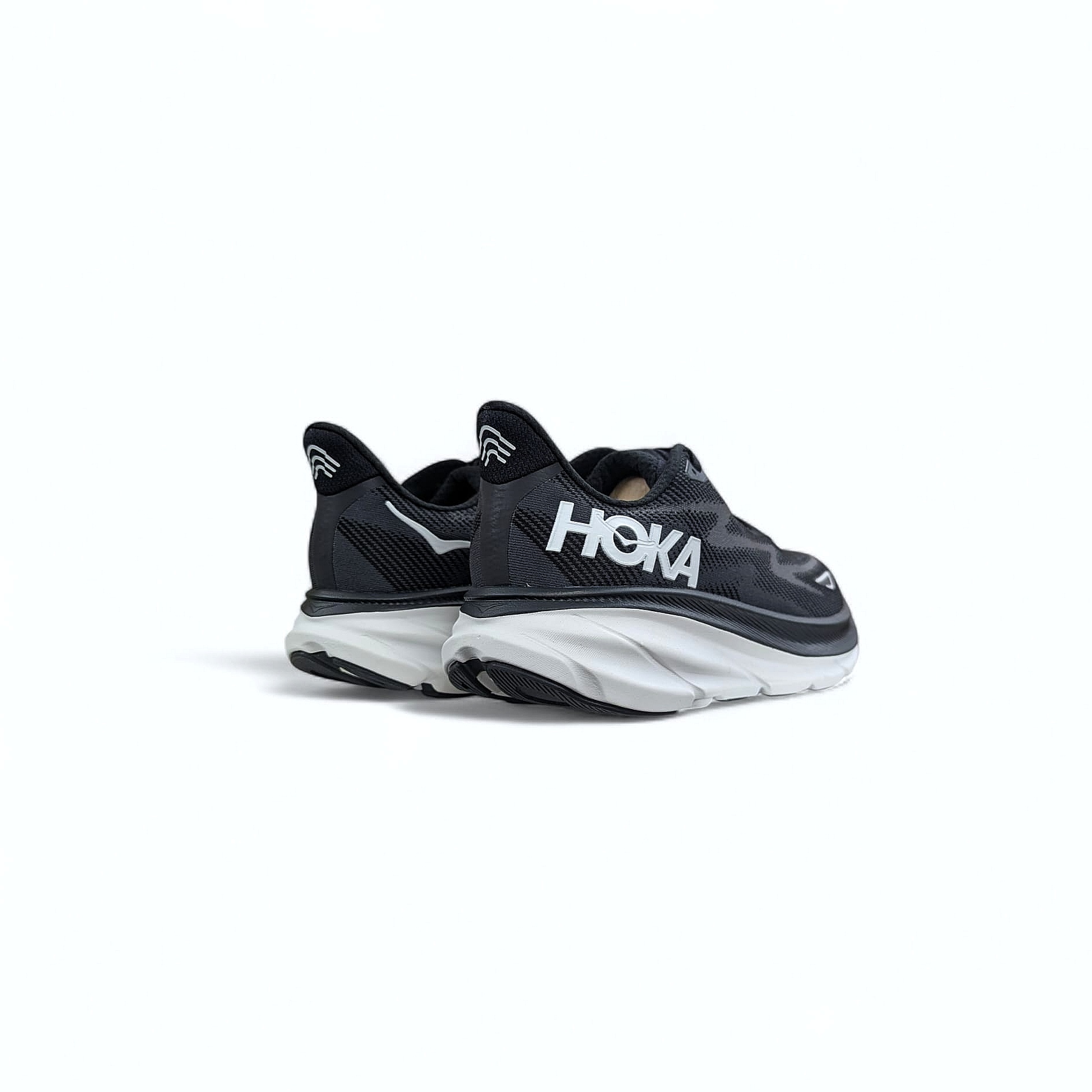 Black Hoka W Clifton 9 Wide Damen Laufschuhe