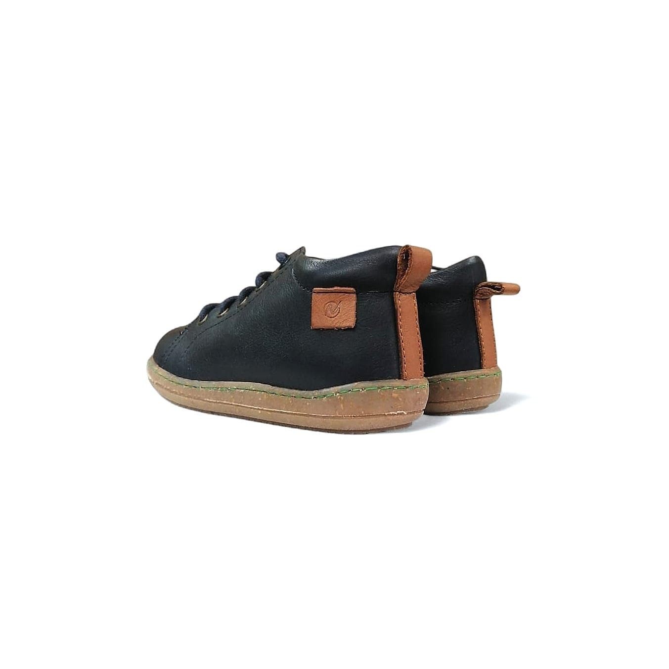 Naturino Vento Nappa Spazz Kinder Schnürsneaker | Bleu-Cognac