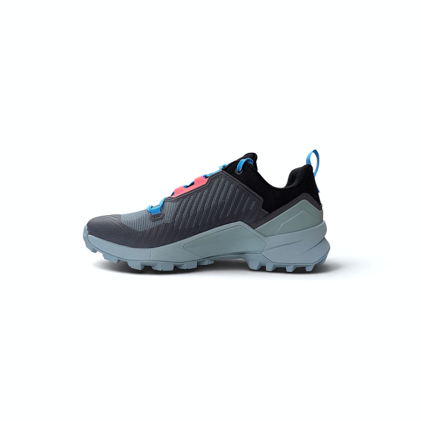Adidas Terrex Swift R3 W Damen Wanderschuhe Grey-Core Black-Pink-Blue Akzente
