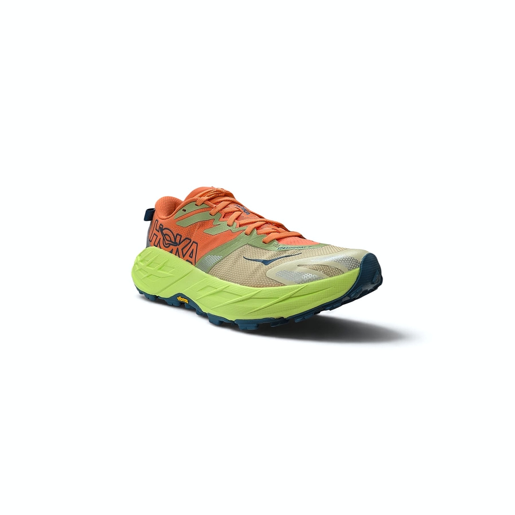 HOKA W Speedgoat 7 Damen Trailrunning-Schuhe Persimmon - Neon Yuzu