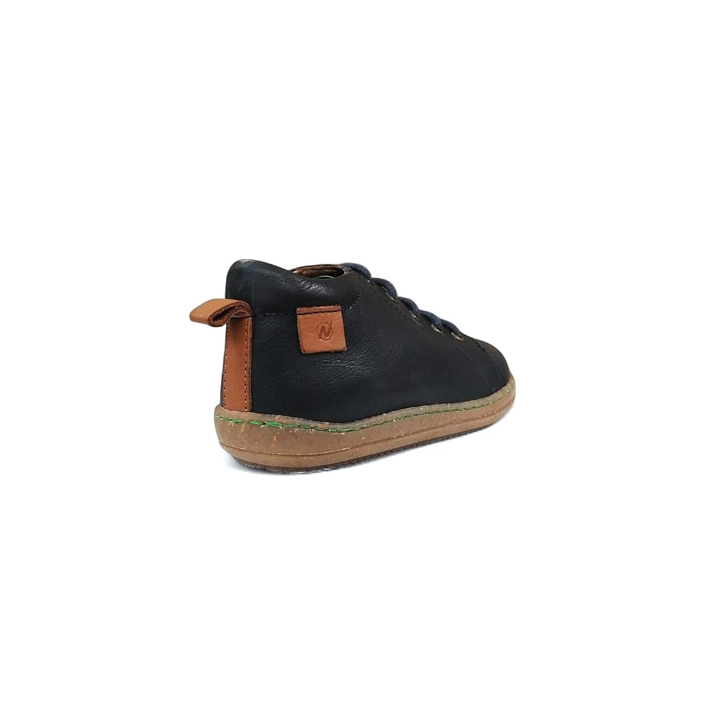 Naturino Vento Nappa Spazz Kinder Schnürsneaker | Bleu-Cognac