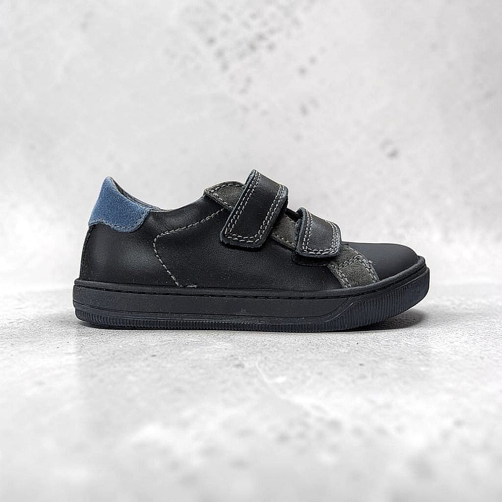 NATURINO Isaac VL Klett-Sneaker – Nero-Antracite-Azzurro