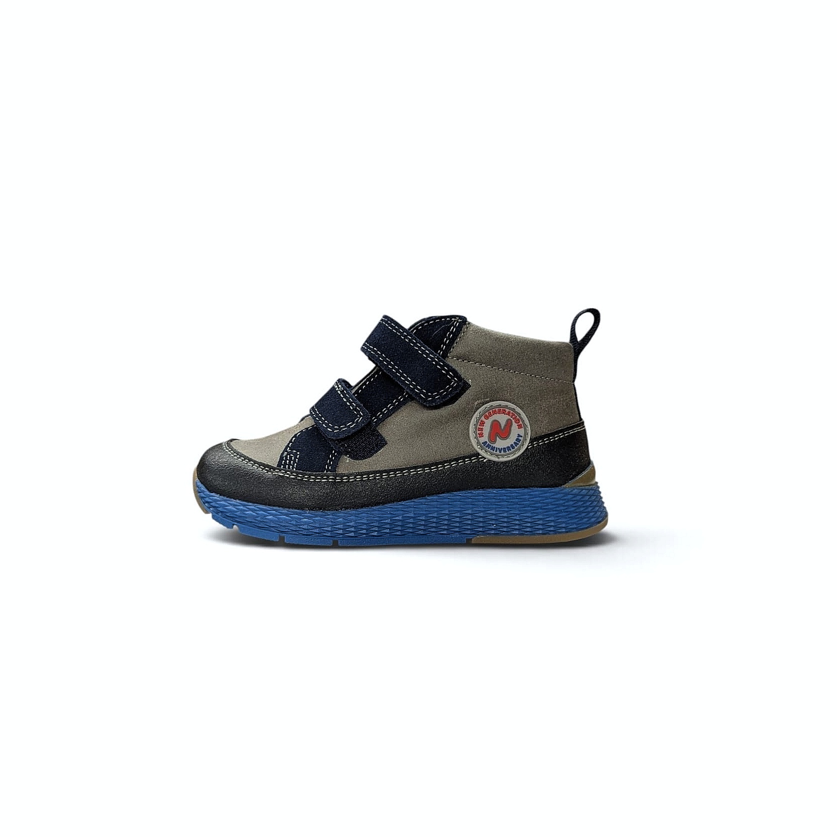 NATURINO Snorky VL Kinder Klett-Sneaker – Nero-Antracite-Navy