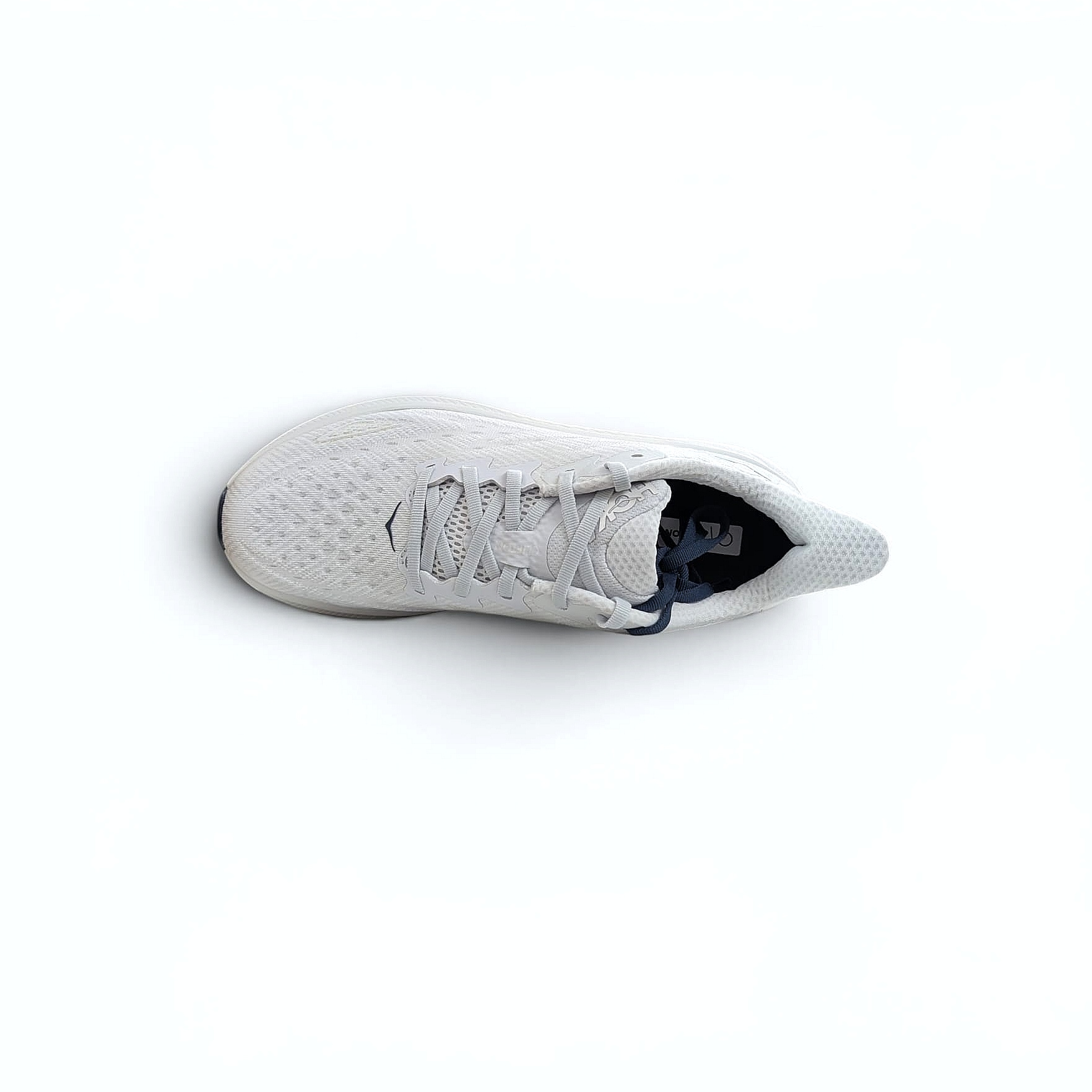 White Grey Hoka W Clifton 9 Damen Laufschuhe
