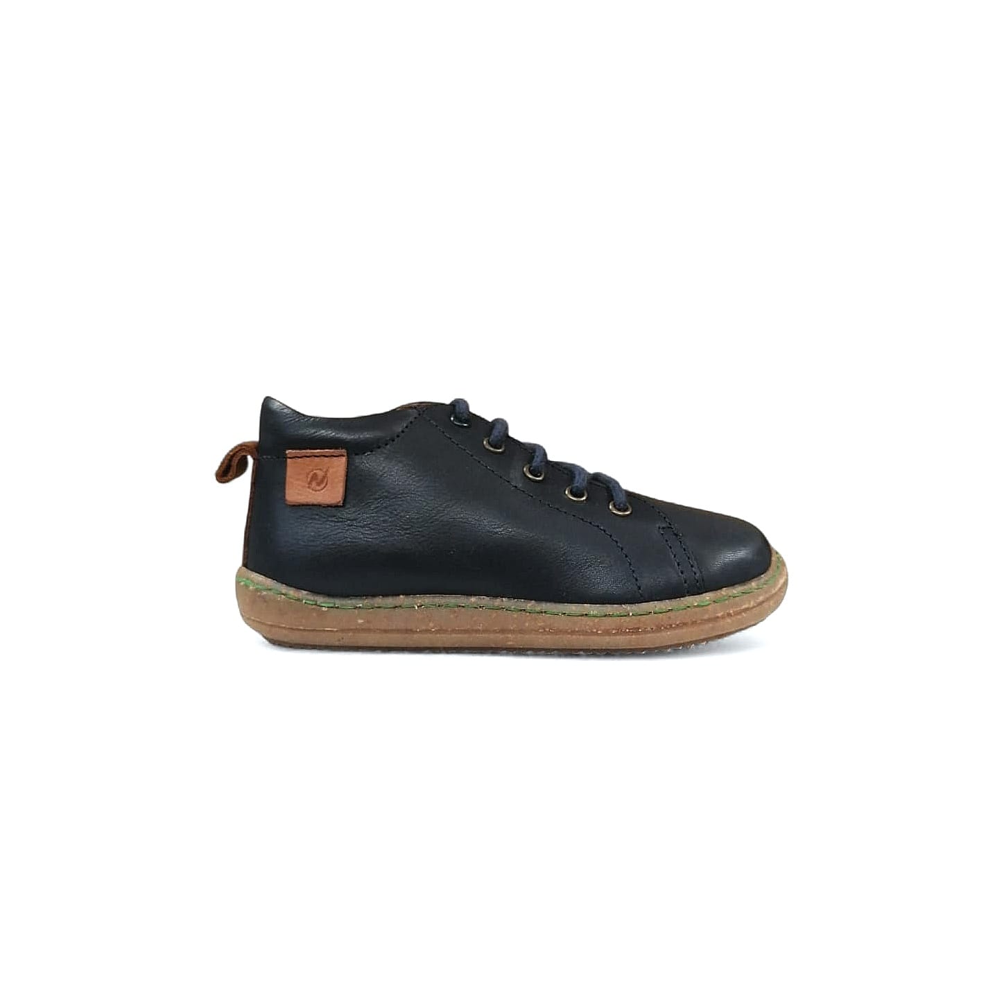 Naturino Vento Nappa Spazz Kinder Schnürsneaker | Bleu-Cognac