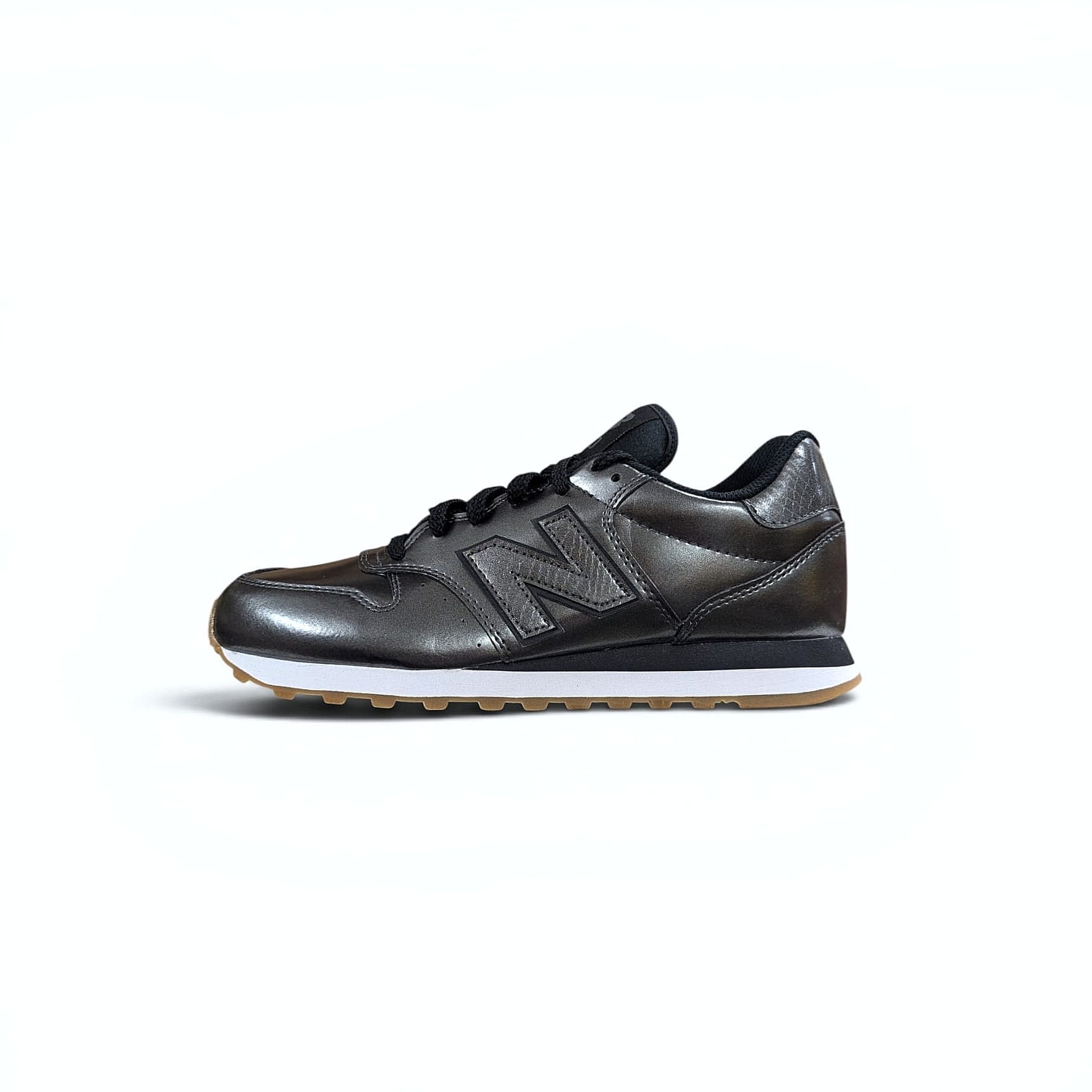 New Balance 500 GW500WR1 Damen-Sneaker – Metallic Silber-Schwarz