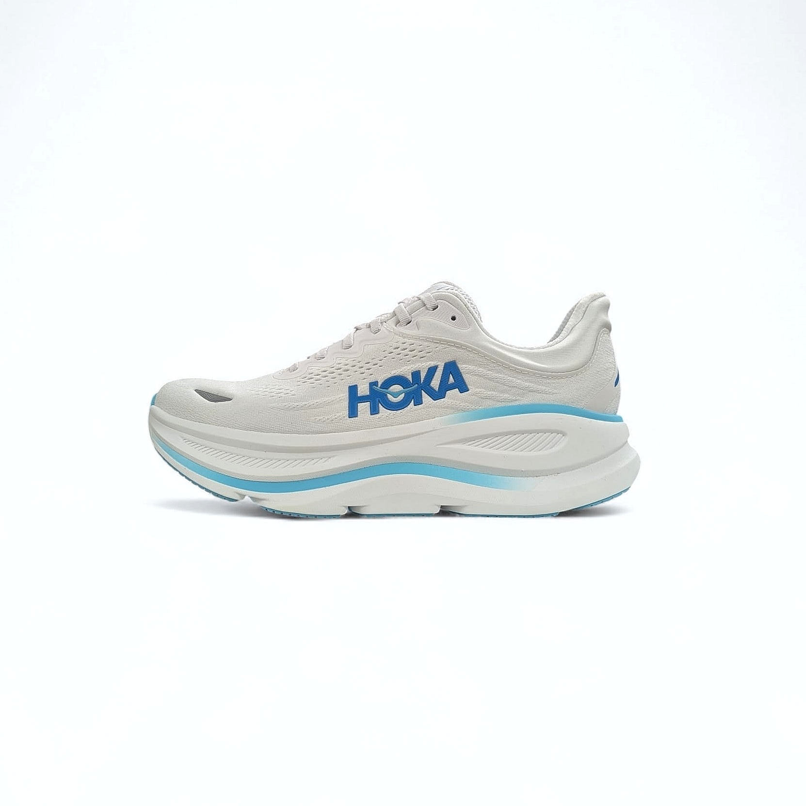 White Hoka M Bondi 9 Herren Laufschuhe