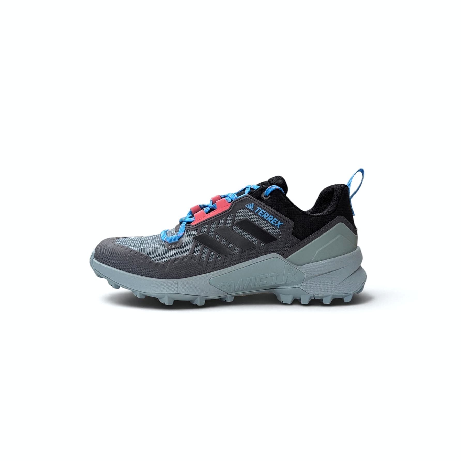 Adidas Terrex Swift R3 W Damen Wanderschuhe Grey-Core Black-Pink-Blue Akzente
