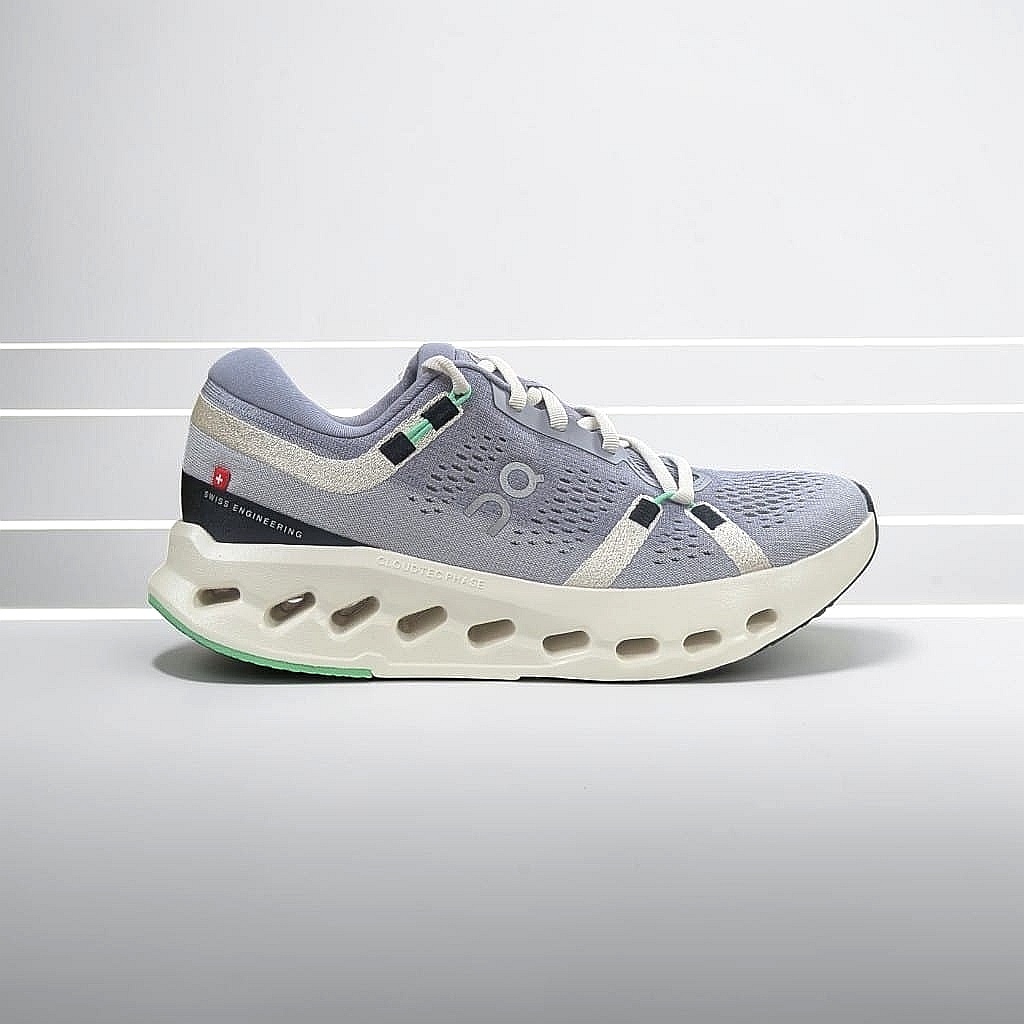 On Cloudsurfer 2 – Damen Laufschuh Lilac  Ivory
