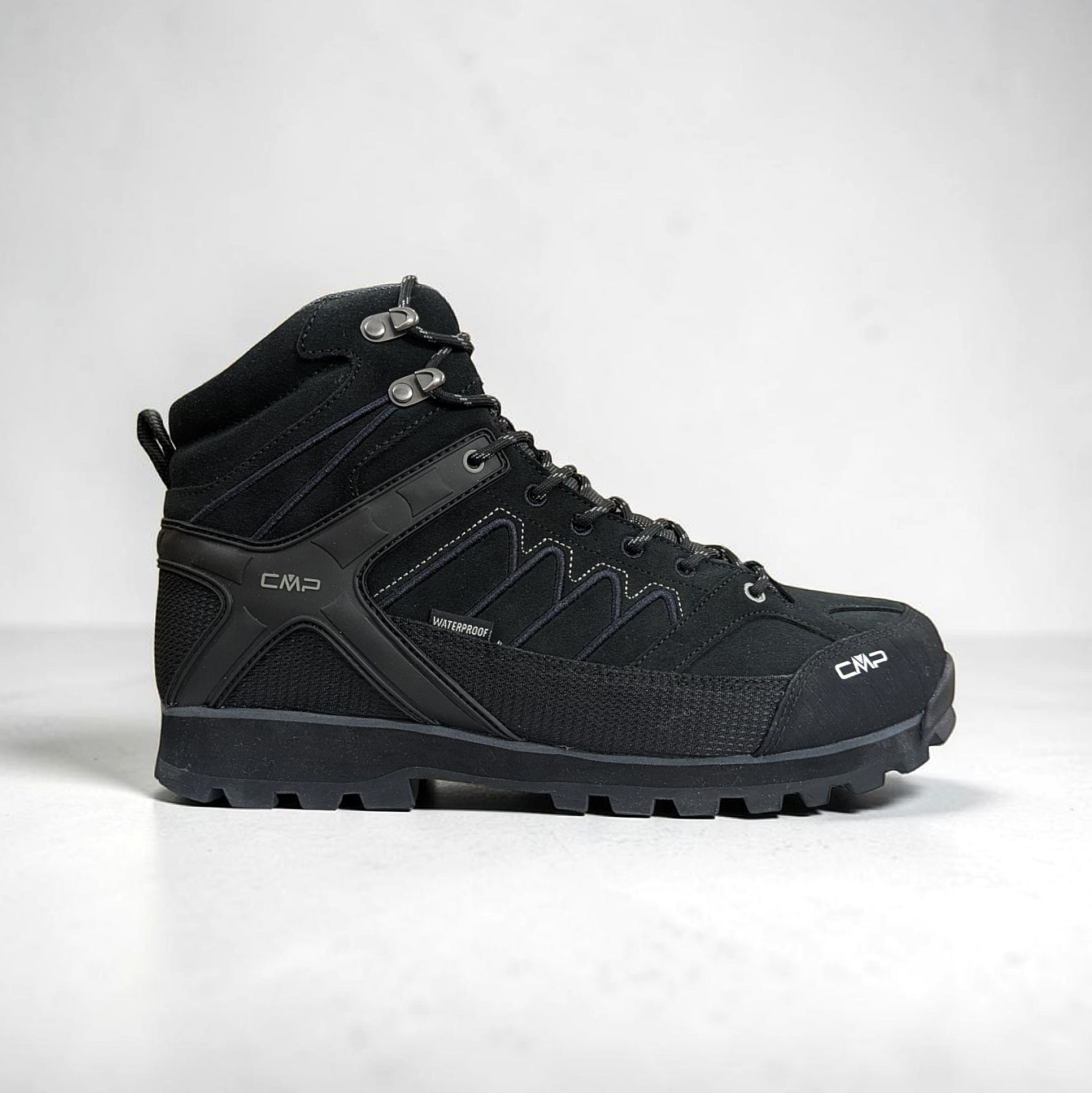 Black CMP Moon Mid WP Herren Trekkingschuhe
