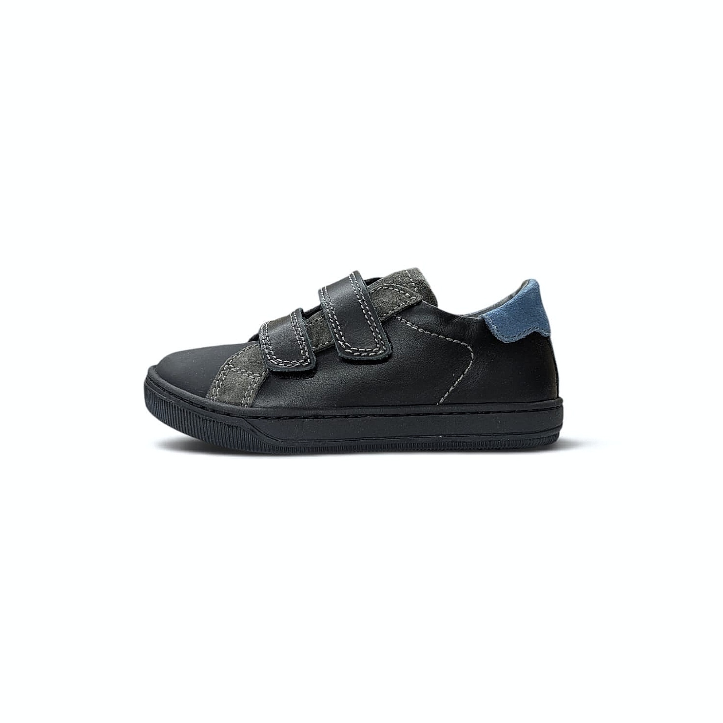 NATURINO Isaac VL Klett-Sneaker – Nero-Antracite-Azzurro
