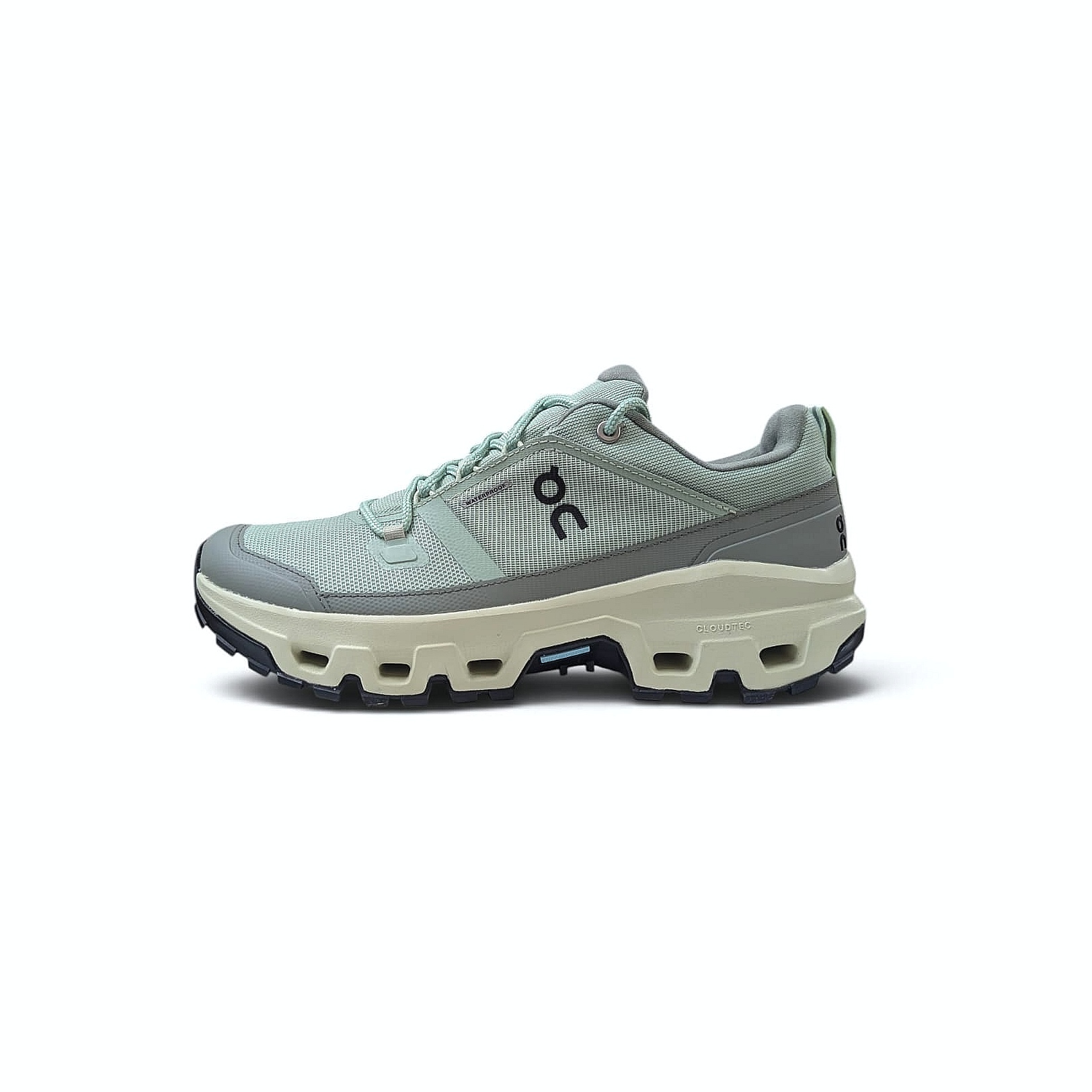 On Running Cloudrock Low WP Damen Wanderschuh – Mineral - Aloe