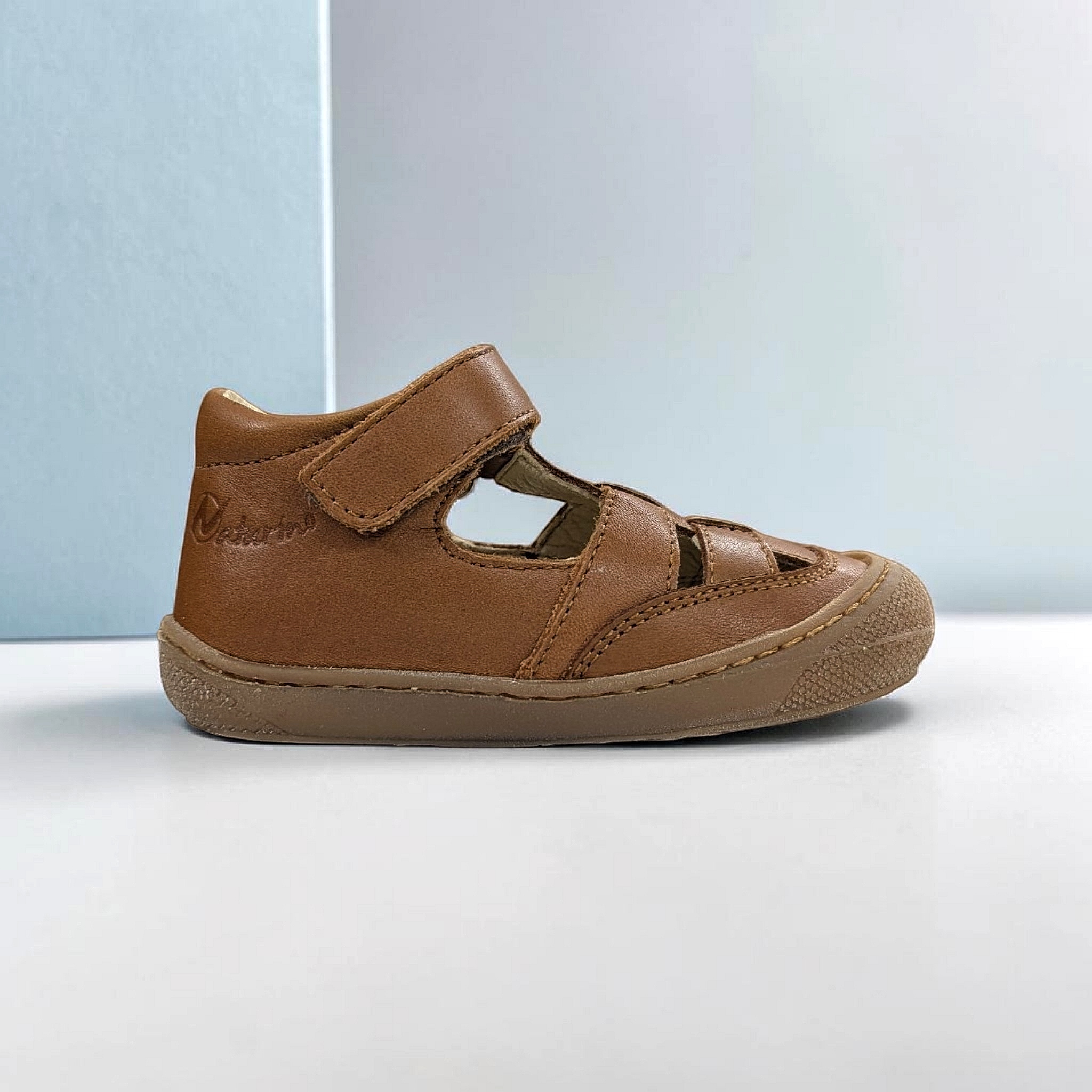 Cognac Naturino Wad Kinder Halbsandalen