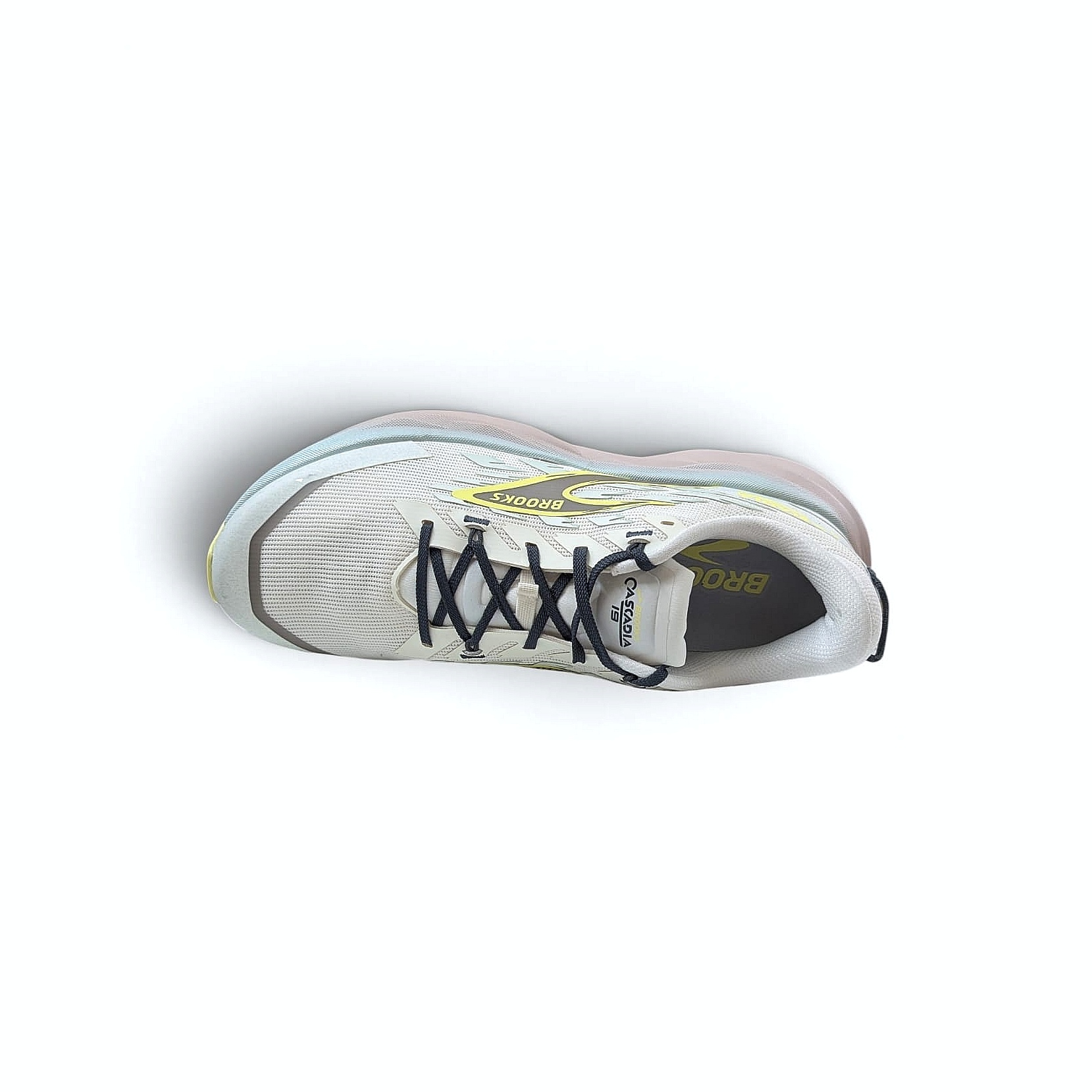 Brooks Cascadia 19 Wide-D Damen Trail-Laufschuh - Coconut -Misty Blue - Ebony