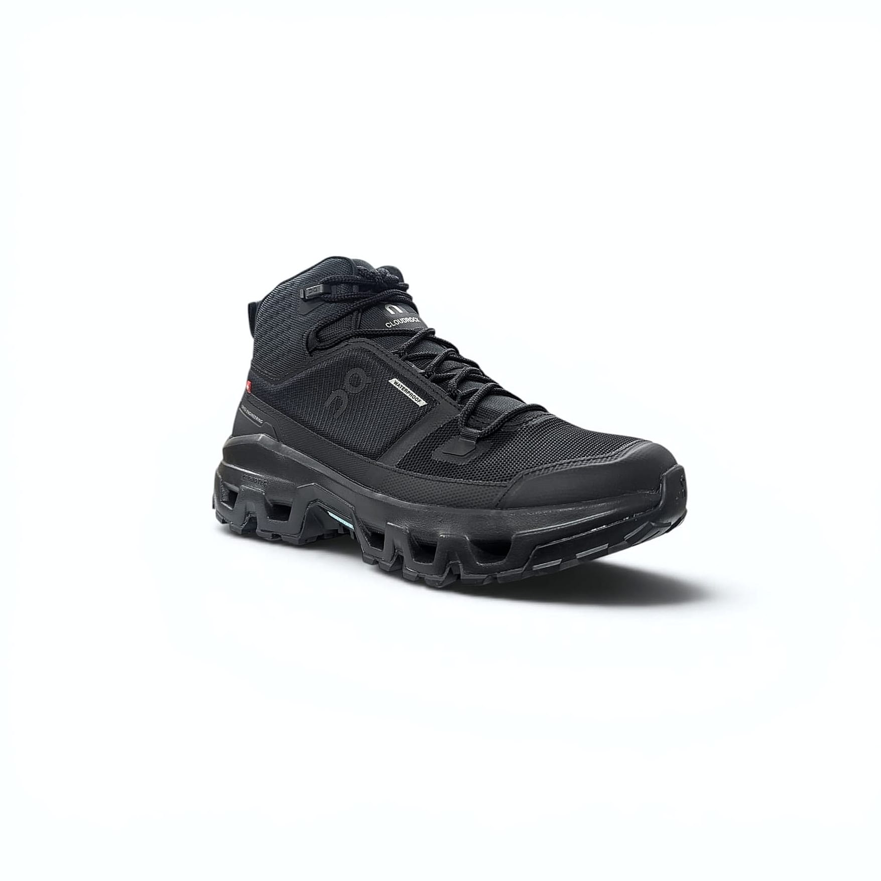On Cloudrock Mid WP Damen Wanderschuh - Black-Black