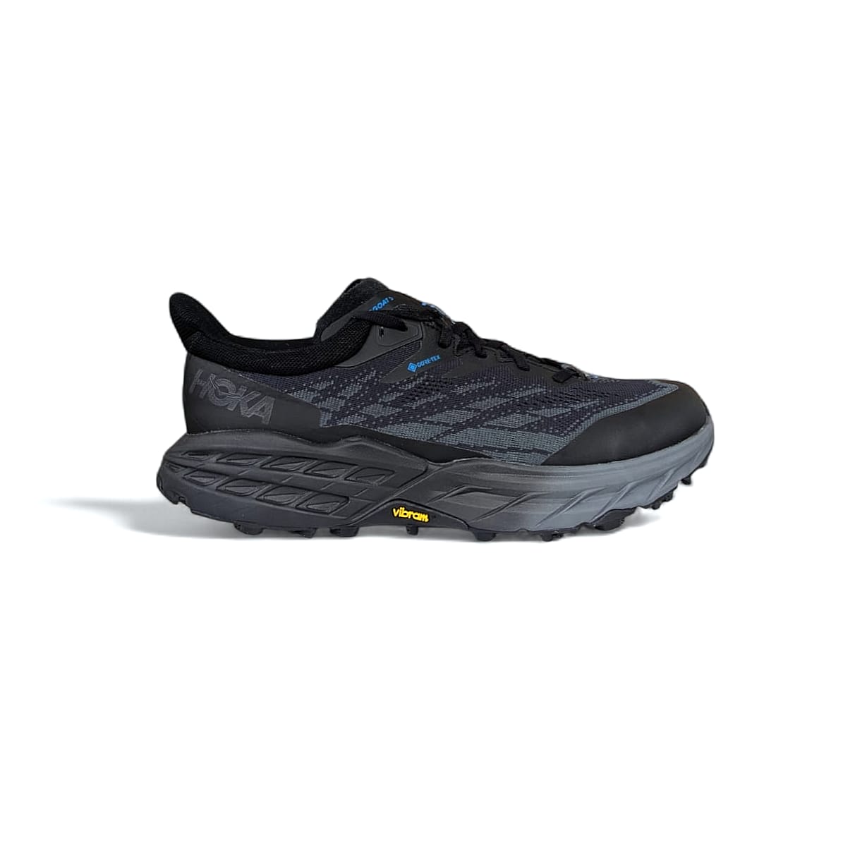 Black Hoka M SpeedGoat 5 GTX Spike Herren Trailrunningschuhe