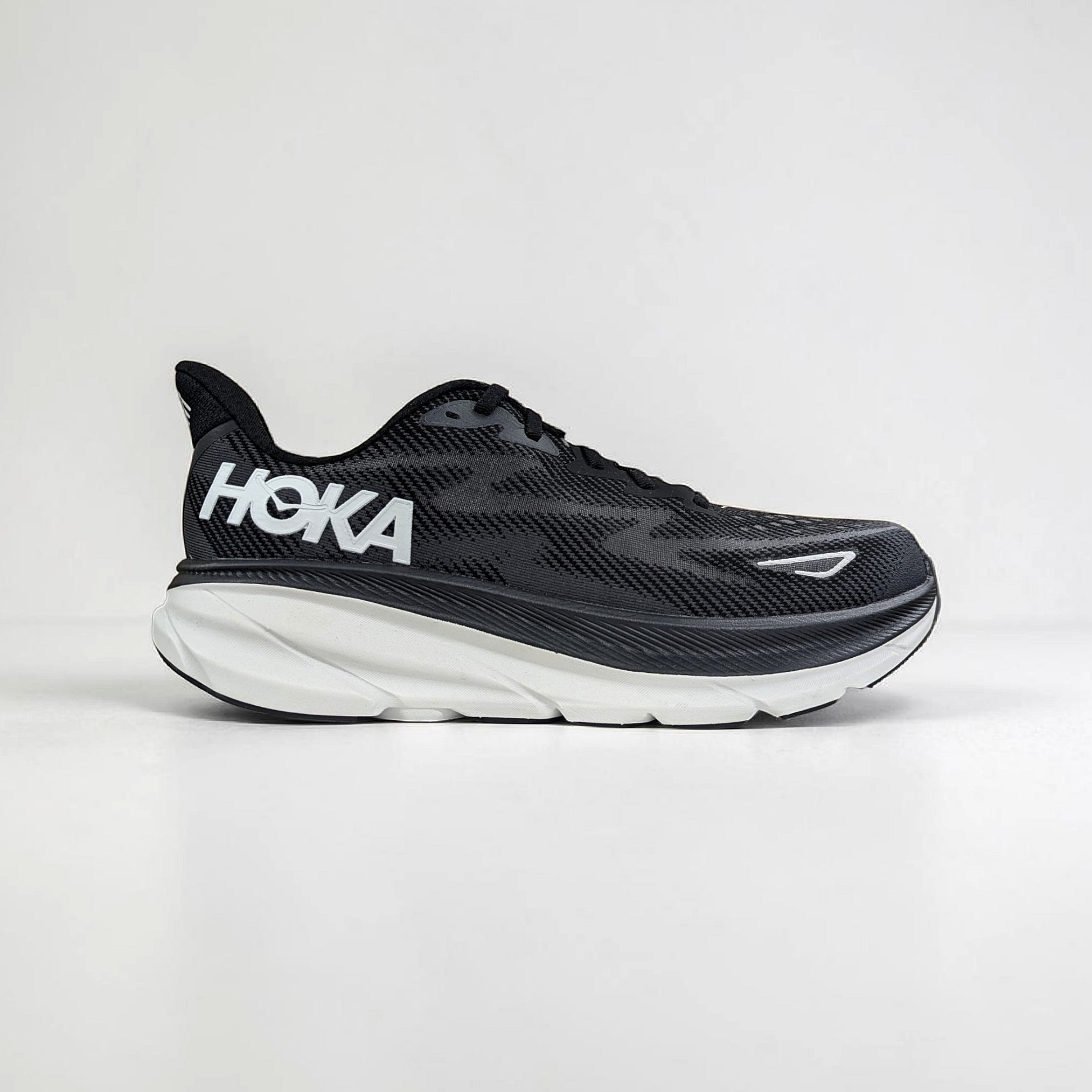 Black Hoka W Clifton 9 Wide Damen Laufschuhe