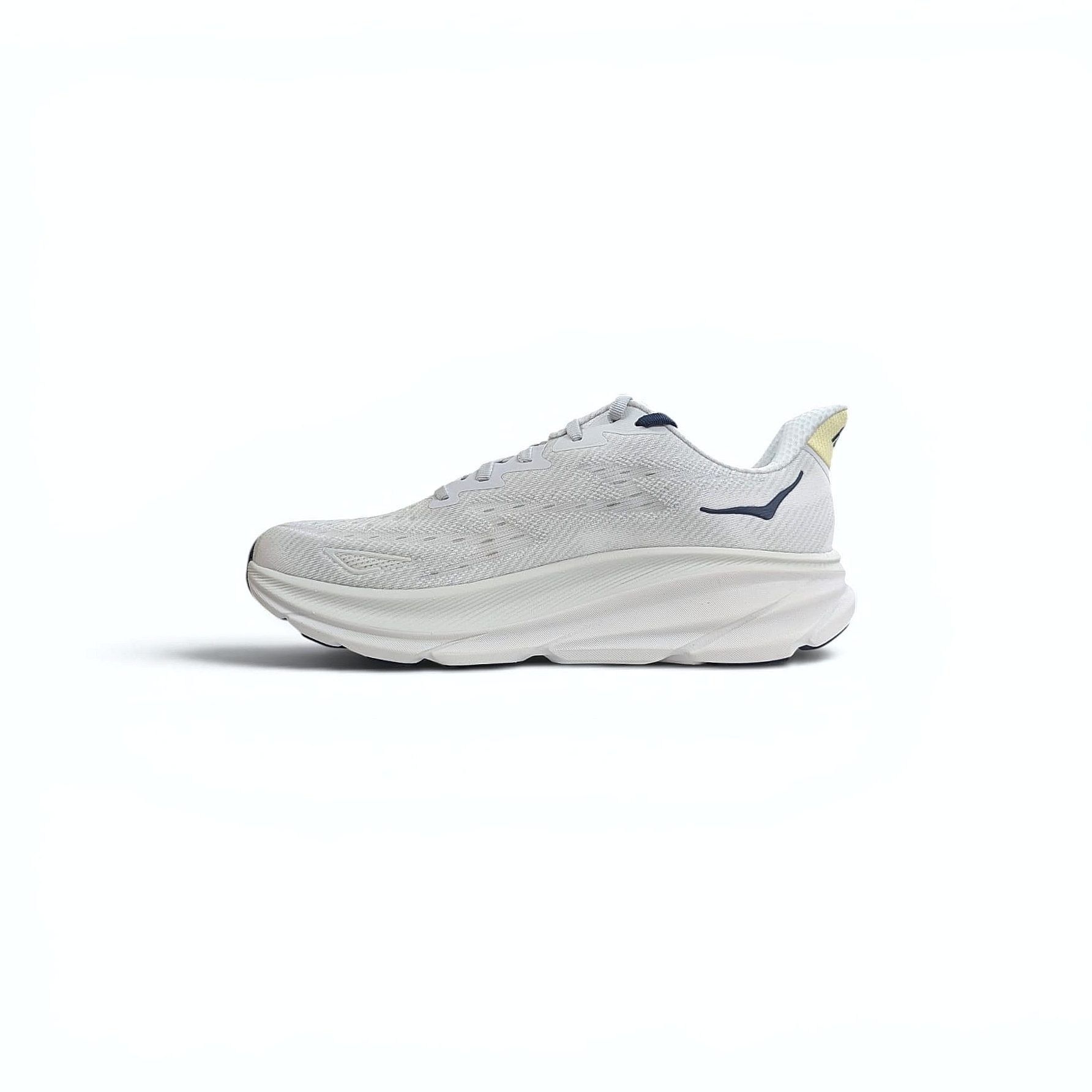 White Grey Hoka W Clifton 9 Damen Laufschuhe