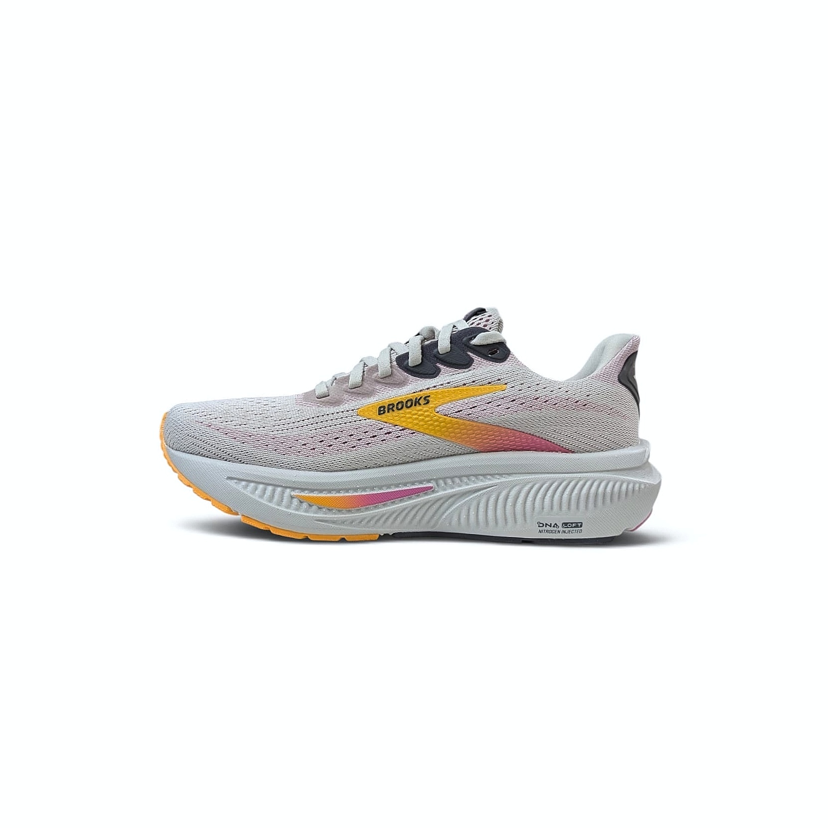 Brooks Ghost 17 Damen Laufschuh -Oyster-Apricot-Pink