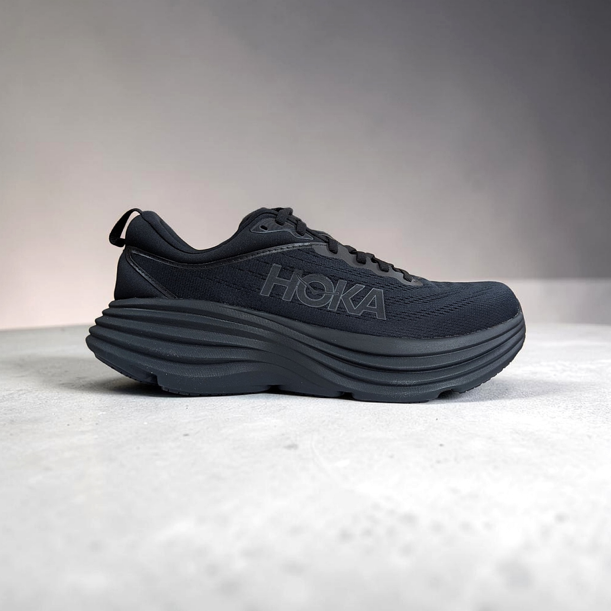 Black Hoka M Bondi 8 Herren Laufschuhe