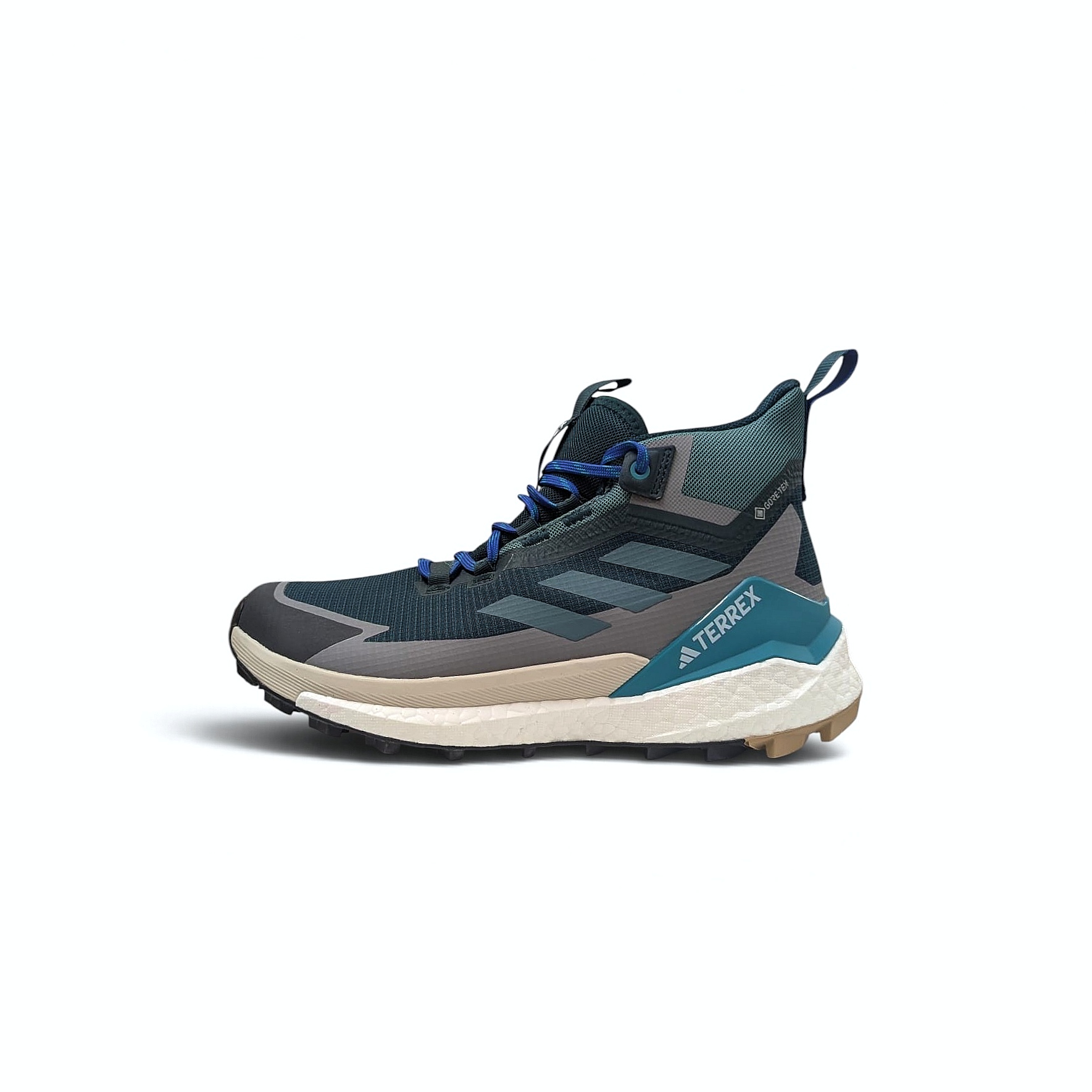 Adidas Terrex Free Hiker 2.0 GTX Herren Wanderschuh – Aurora Ivy-Preloved Teal-Grey Three