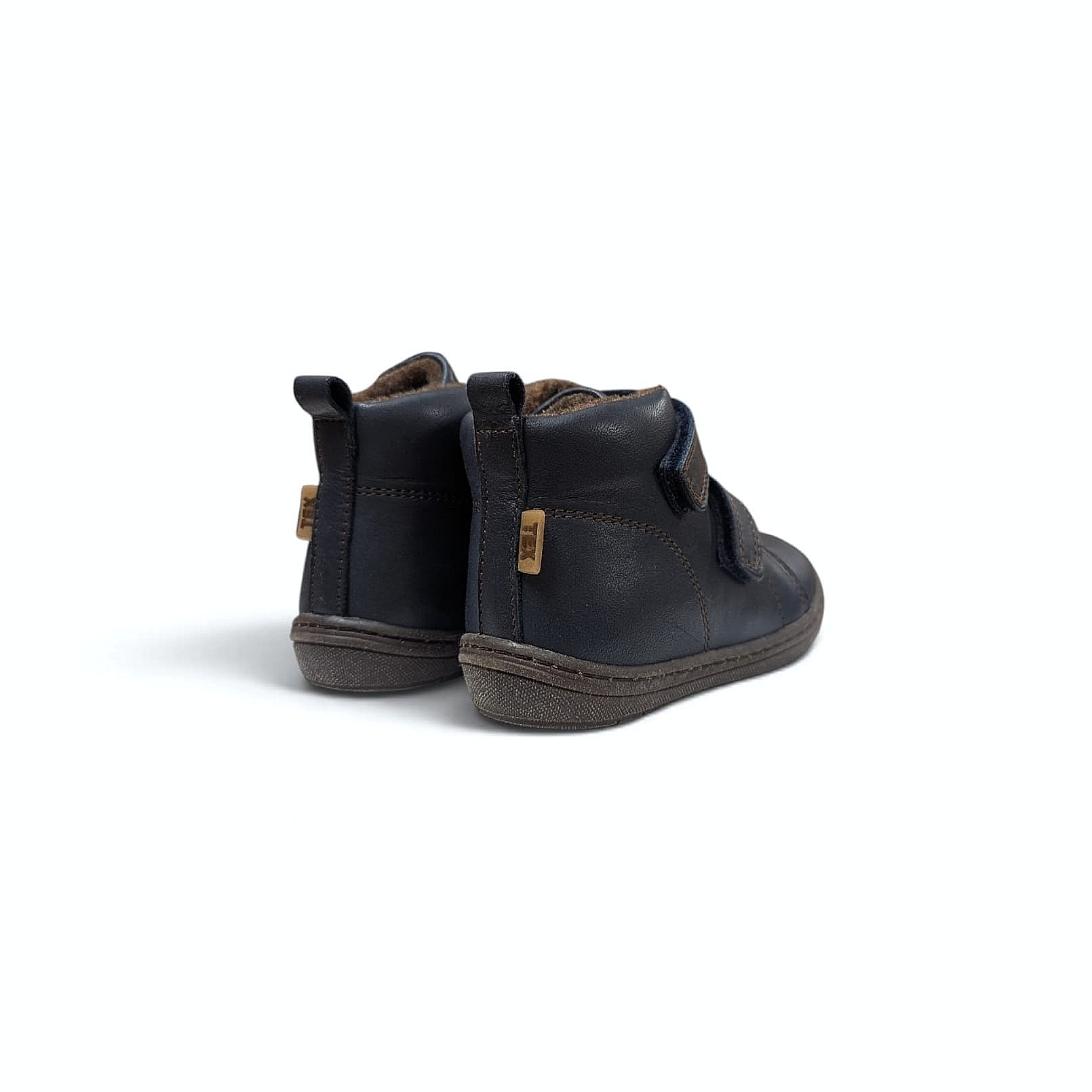 Bisgaard Dee Tex Kinder Winter Klettschuh aus Leder – Navy