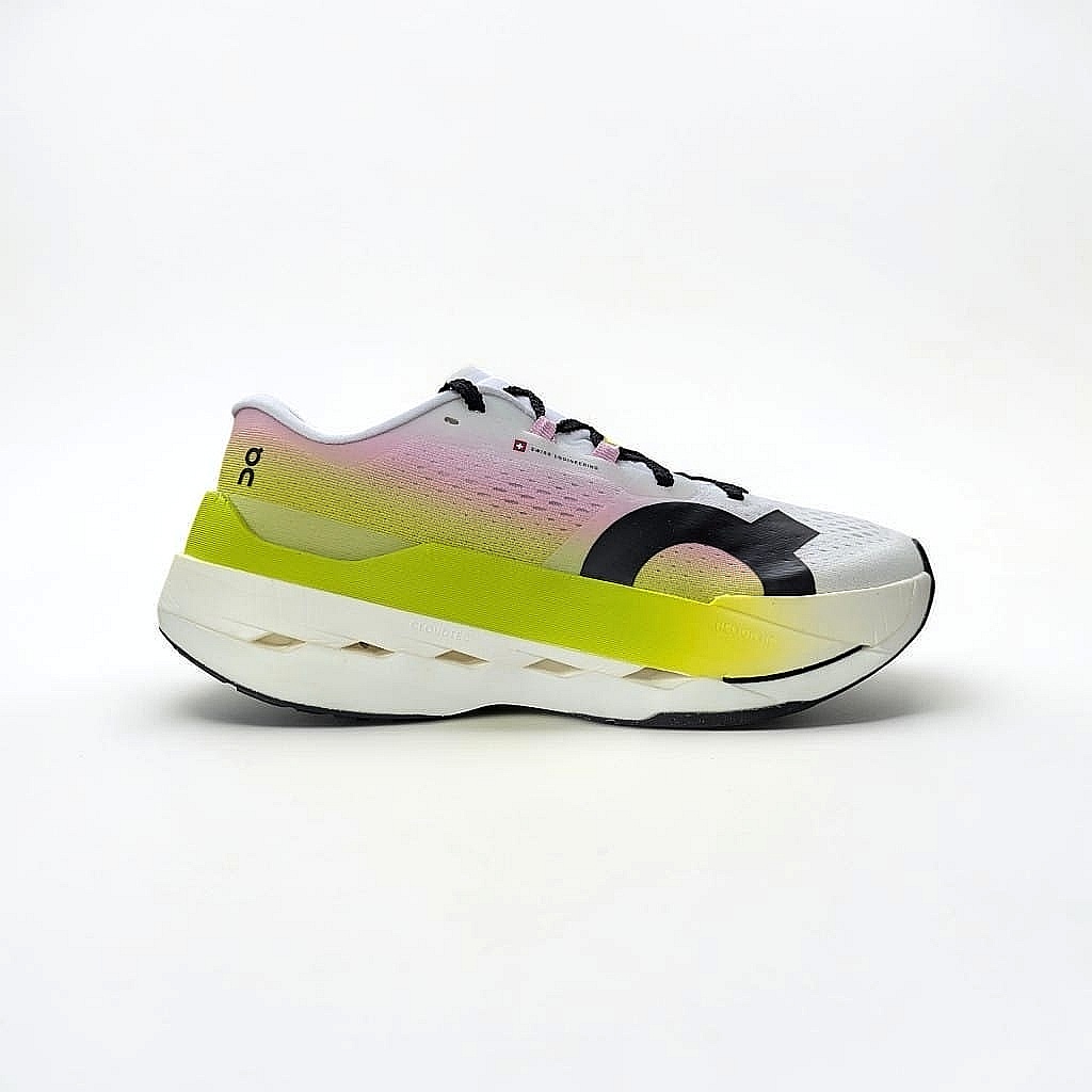 On Running Cloudboom Max Damen Laufschuhe Lime-Raspberry