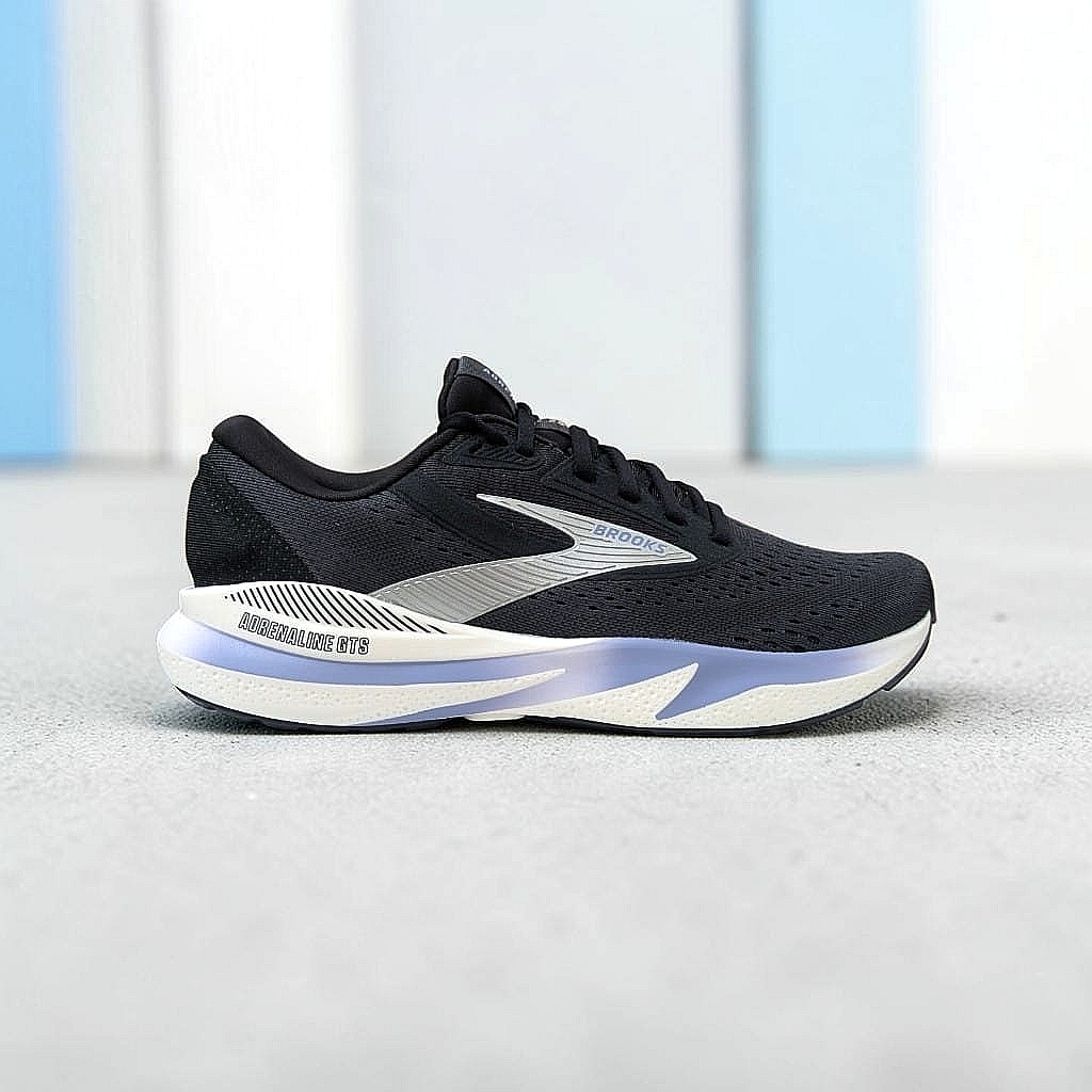 Brooks Adrenaline GTS 24 Damen Laufschuh - Ebony-Blue Heron-Silver